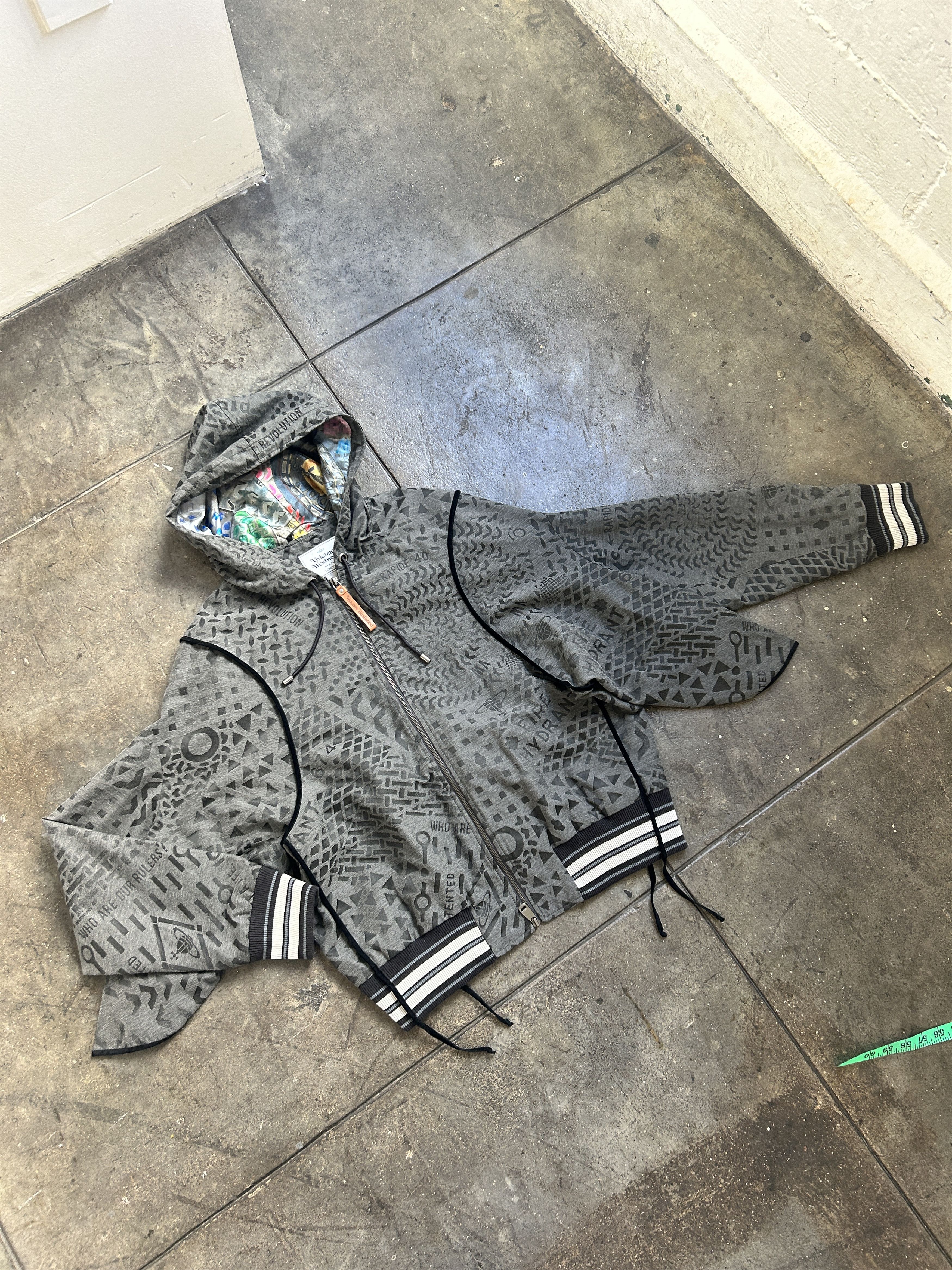 image of Vivienne Westwood Crazy 2016 Hoodie W/ Wings, Yes Wings in Grey, Men's (Size Large)