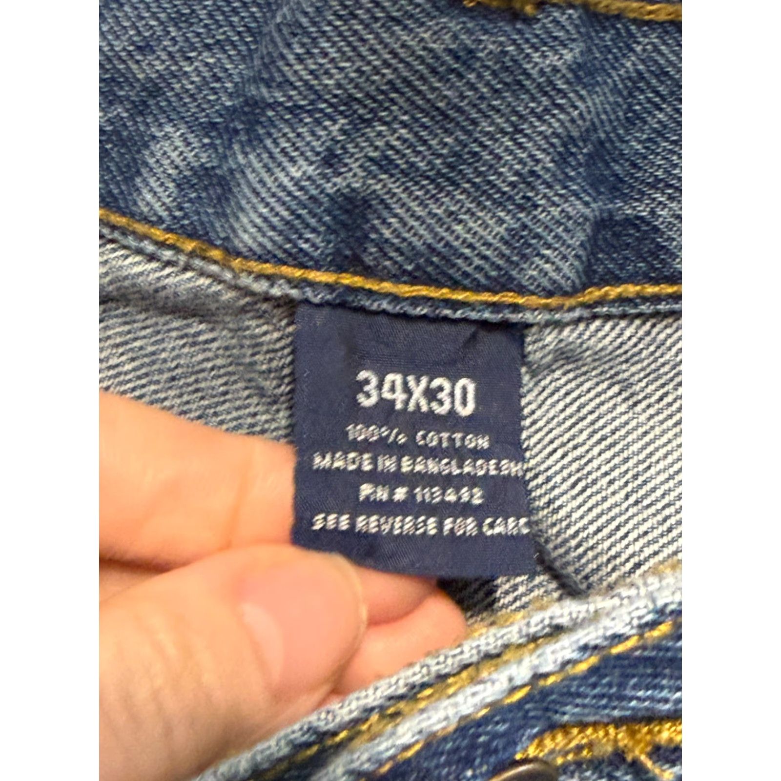 Denime Full Blue Jeans Men Denim Carpenter Mid Rise Straight 5-Pocket Pockets Size 34 Blue Denim Jeans Mens Regular Rise Straight Inseam 28 in Leather? Size US 34 / EU 50 - 5 Thumbnail