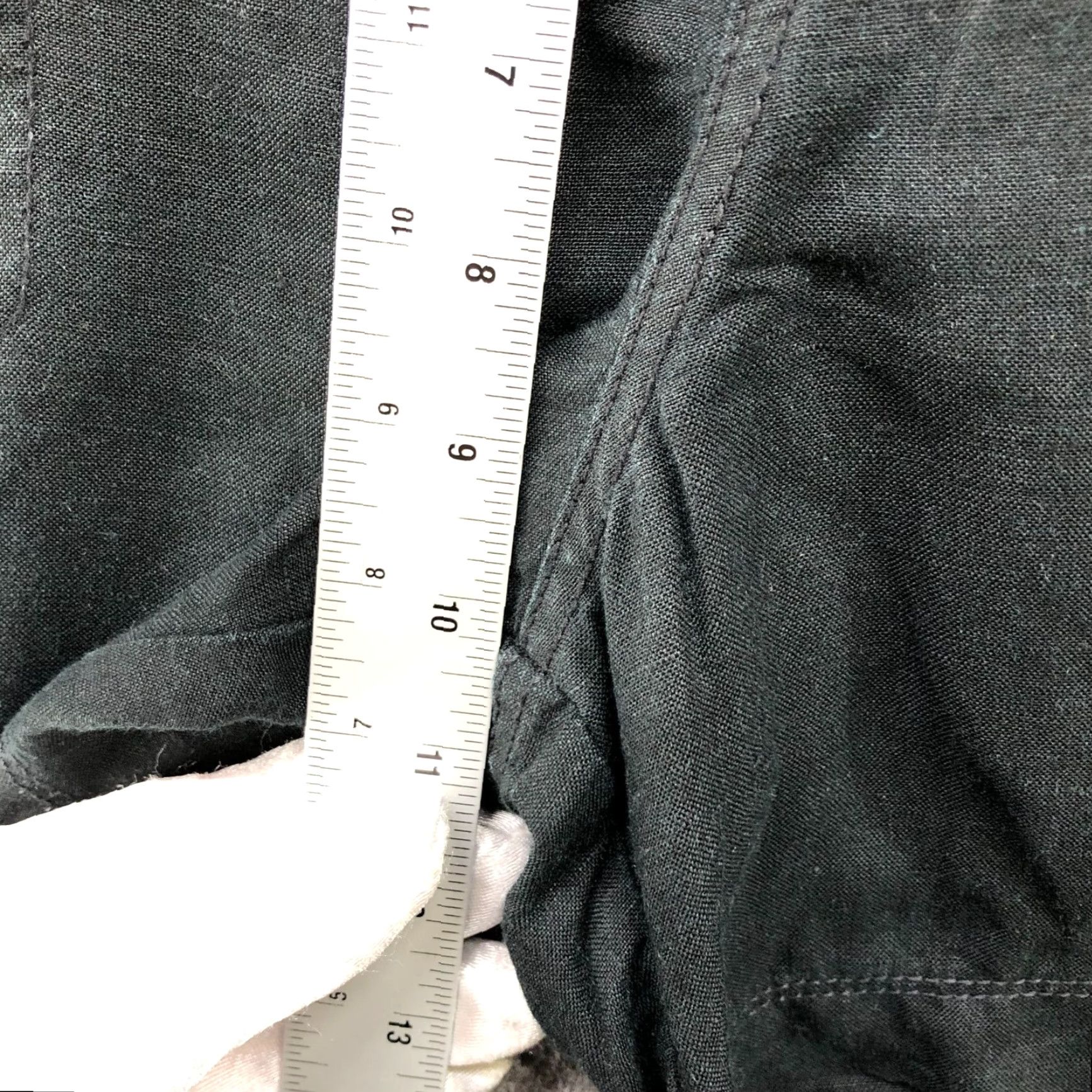 Calvin Klein CALVIN KLEIN Linen Blend Utility Shorts Womens Size 10 Black Mid Rise 5'' Casual Size 32" / US 10 / IT 46 - 7 Thumbnail