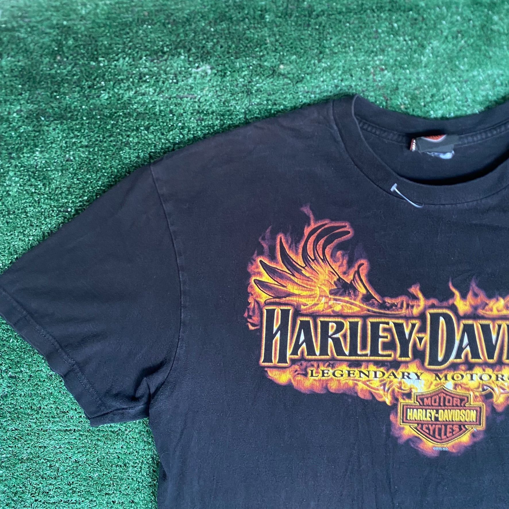 Harley Davidson Vintage Y2K Harley Davidson Shirt Motorcycle Biker Logo Tee Size US XL / EU 56 / 4 - 2 Thumbnail