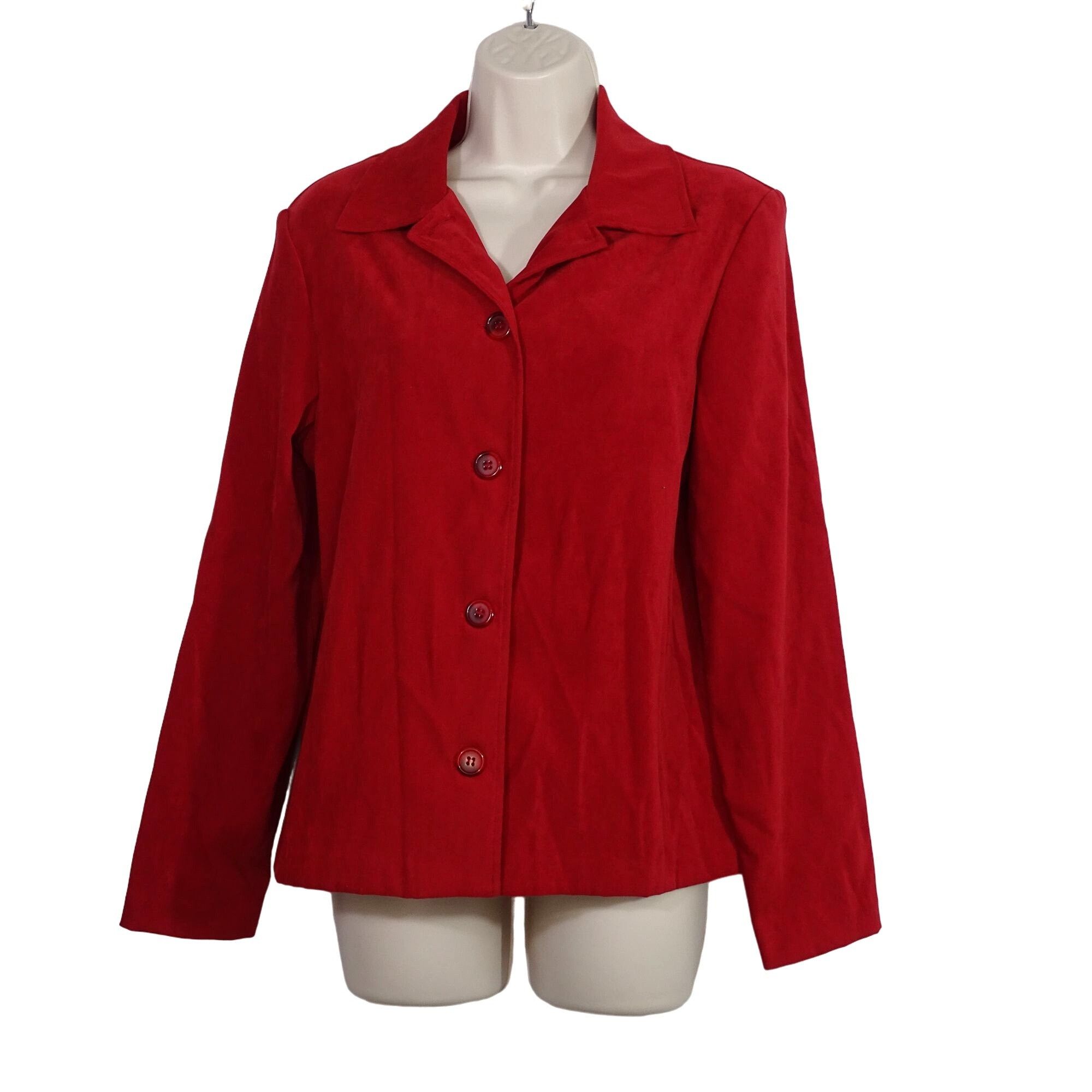 Other Vintage Y2K Briggs New York Red Button Up Shirt Jacket Small Size S / US 4 / IT 40 - 1 Thumbnail