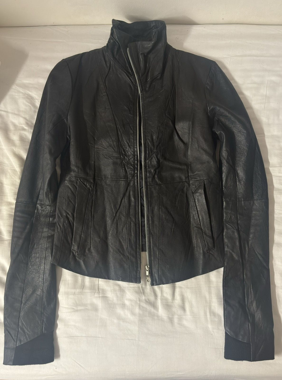 Ekam Ekam Extra Long sleeve leather jacket Size US M / EU 48-50 / 2 - 1 Thumbnail