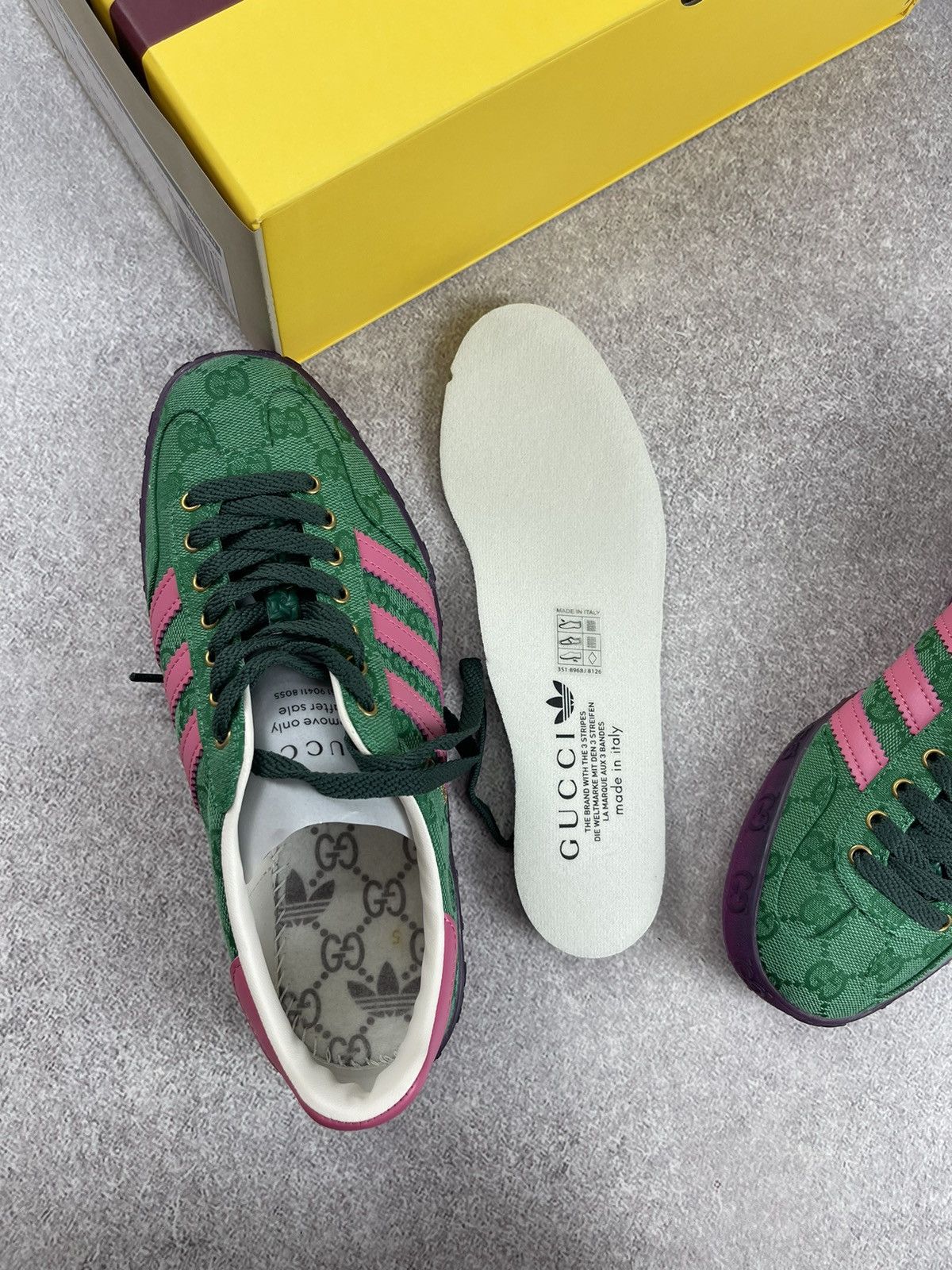 Gucci Adidas x Gucci Gazelle Green GG Monogram Sneakers Size 38 Size US 6.5 / IT 36.5 - 15 Thumbnail