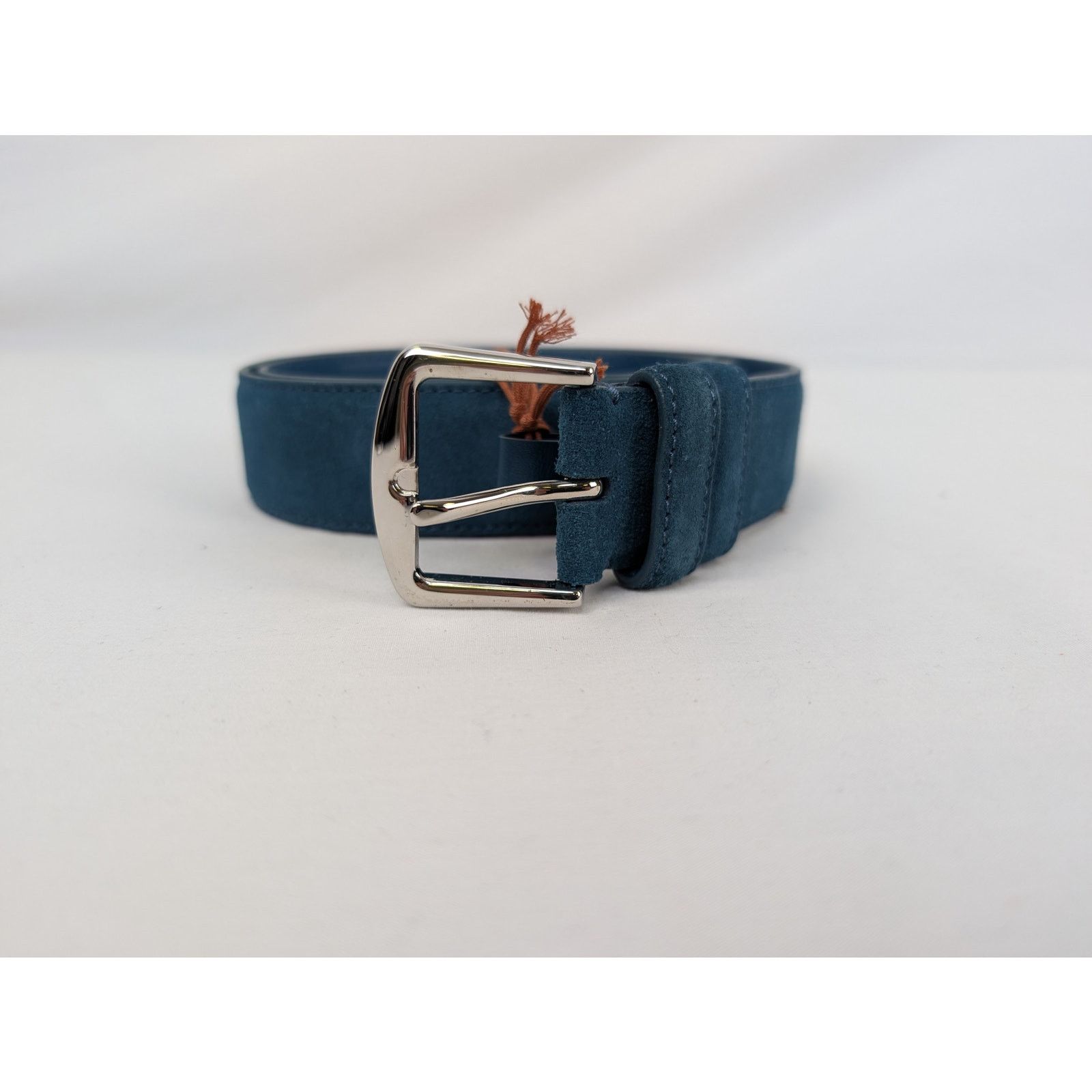 Loro Piana o1rshd1 Size: 80 / Men's 100% Suede Calf Split Belt in Green Size 32 - 1 Thumbnail