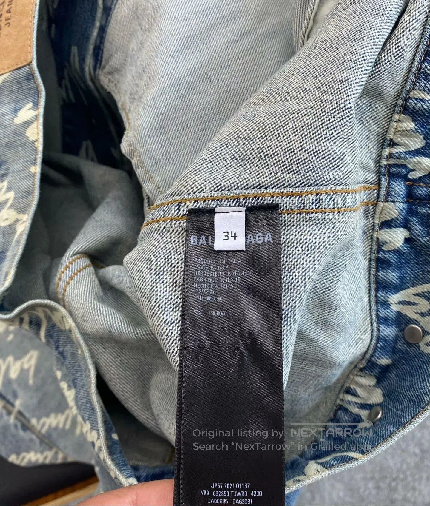 Balenciaga Balenciaga Blue Logo Denim Jacket. Size US XS / EU 42 / 0 - 4 Thumbnail