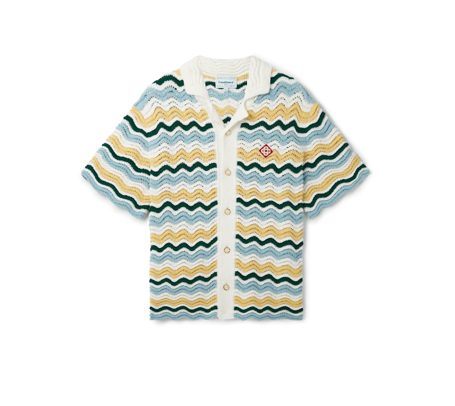 Casablanca o1mle0326 Boucle Wave Shirt in Multicolor Size US M / EU 48-50 / 2 - 1 Thumbnail