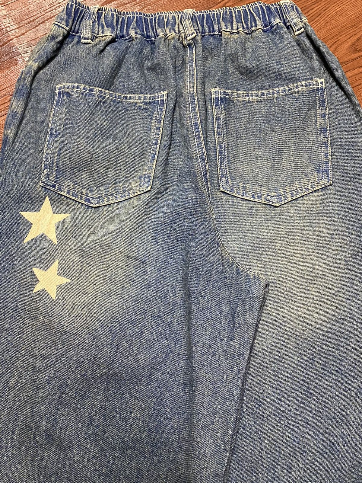 Japanese Brand Vintage Japanese Brands Faded Wash Stretch Waist Star Pants Size US 30 / EU 46 - 4 Thumbnail