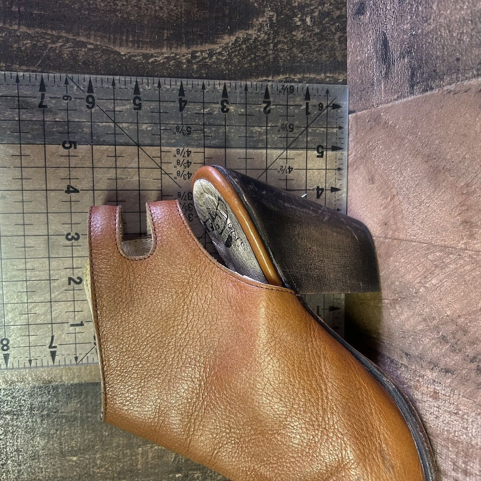 Vintage Freebird By Steven Smoke Leather Brown Mule Boots Womens 9 Size US 9 / IT 39 - 6 Thumbnail