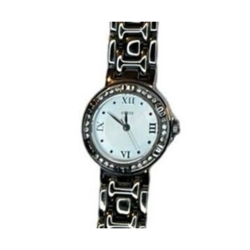 Guess GUESS Silver Rhinestone Bezel Watch Y2K Glam Bracelet Size ONE SIZE - 1 Thumbnail
