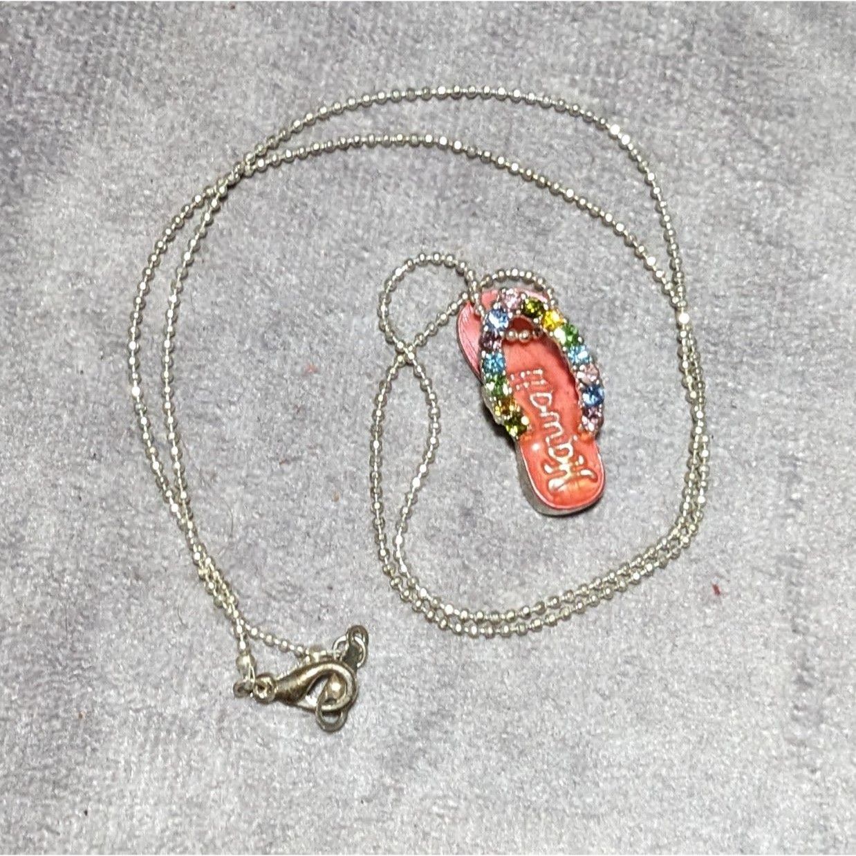 Other MC Rainbow Gem Enamel Hawaii Sandal Necklace Size ONE SIZE - 13 Thumbnail