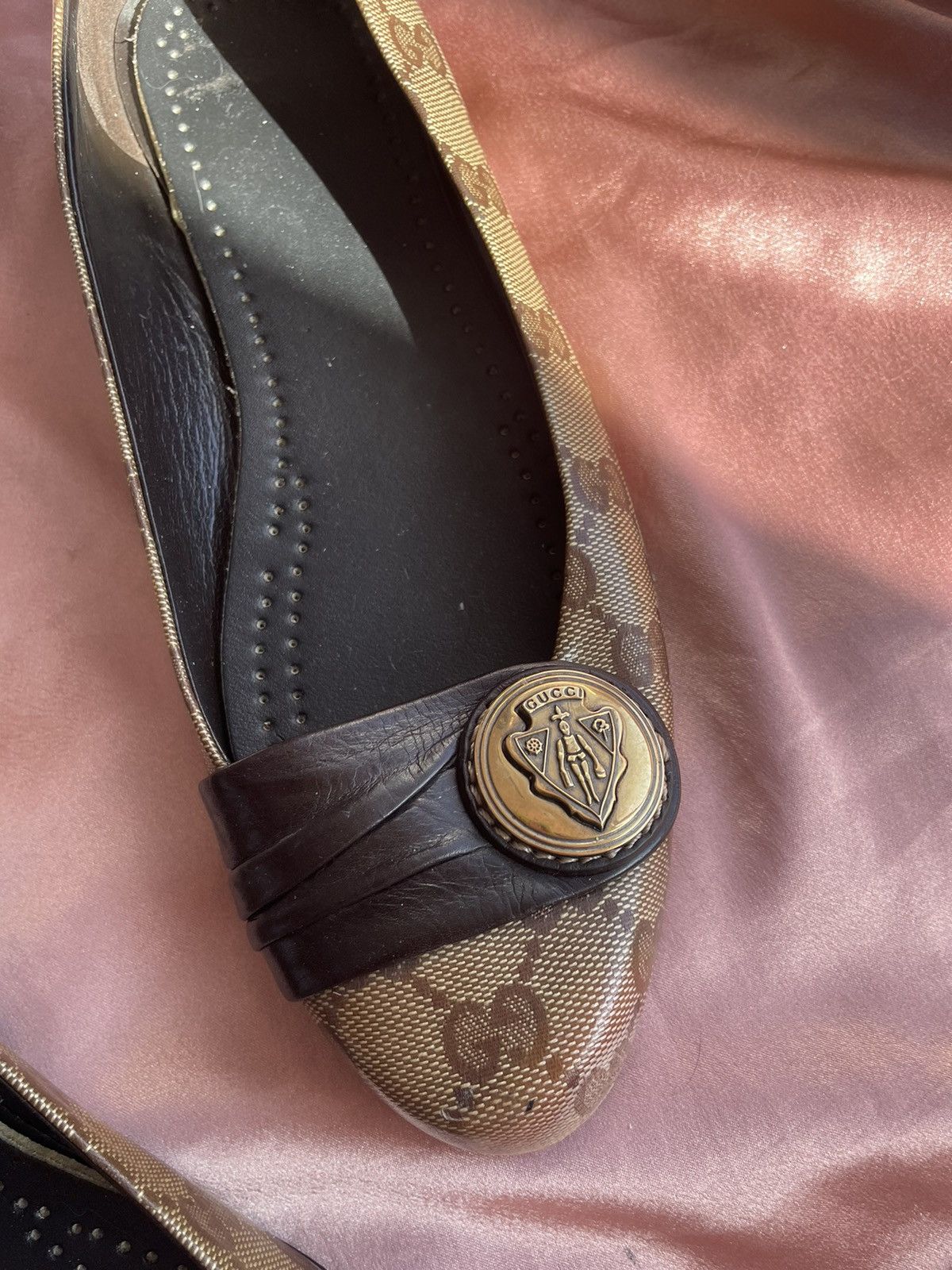 Gucci Gucci Hysteria Monogram Ballet Flats Size US 8 / IT 38 - 10 Thumbnail