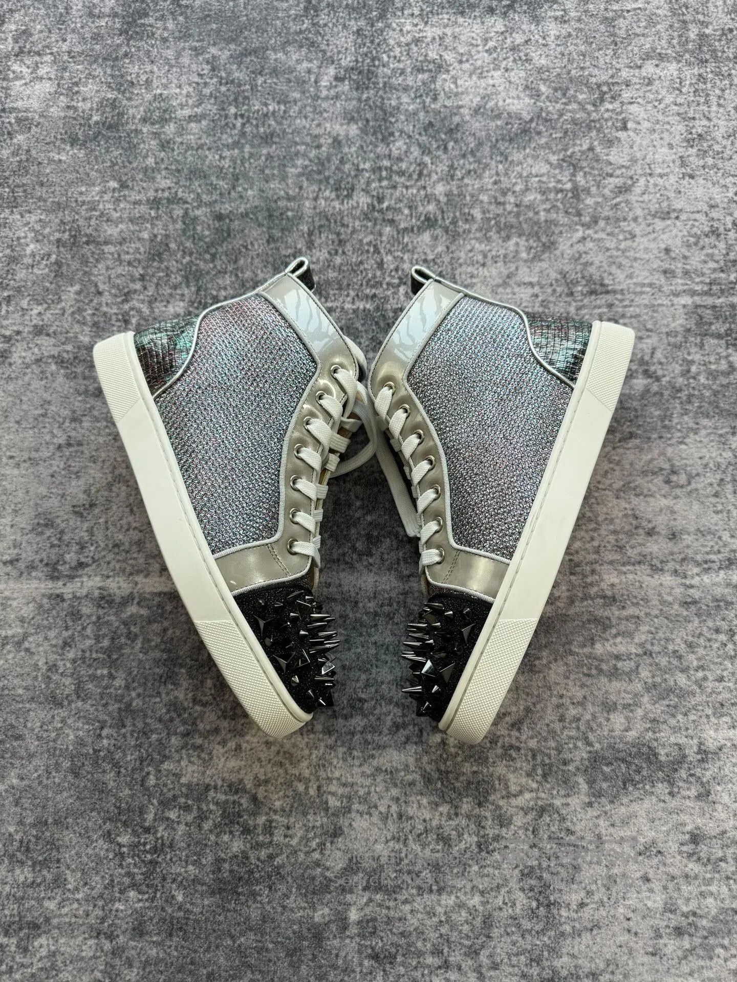Christian Louboutin Christian Louboutin High-Top Sneakers with Studs. Size US 8.5 / IT 38.5 - 3 Thumbnail