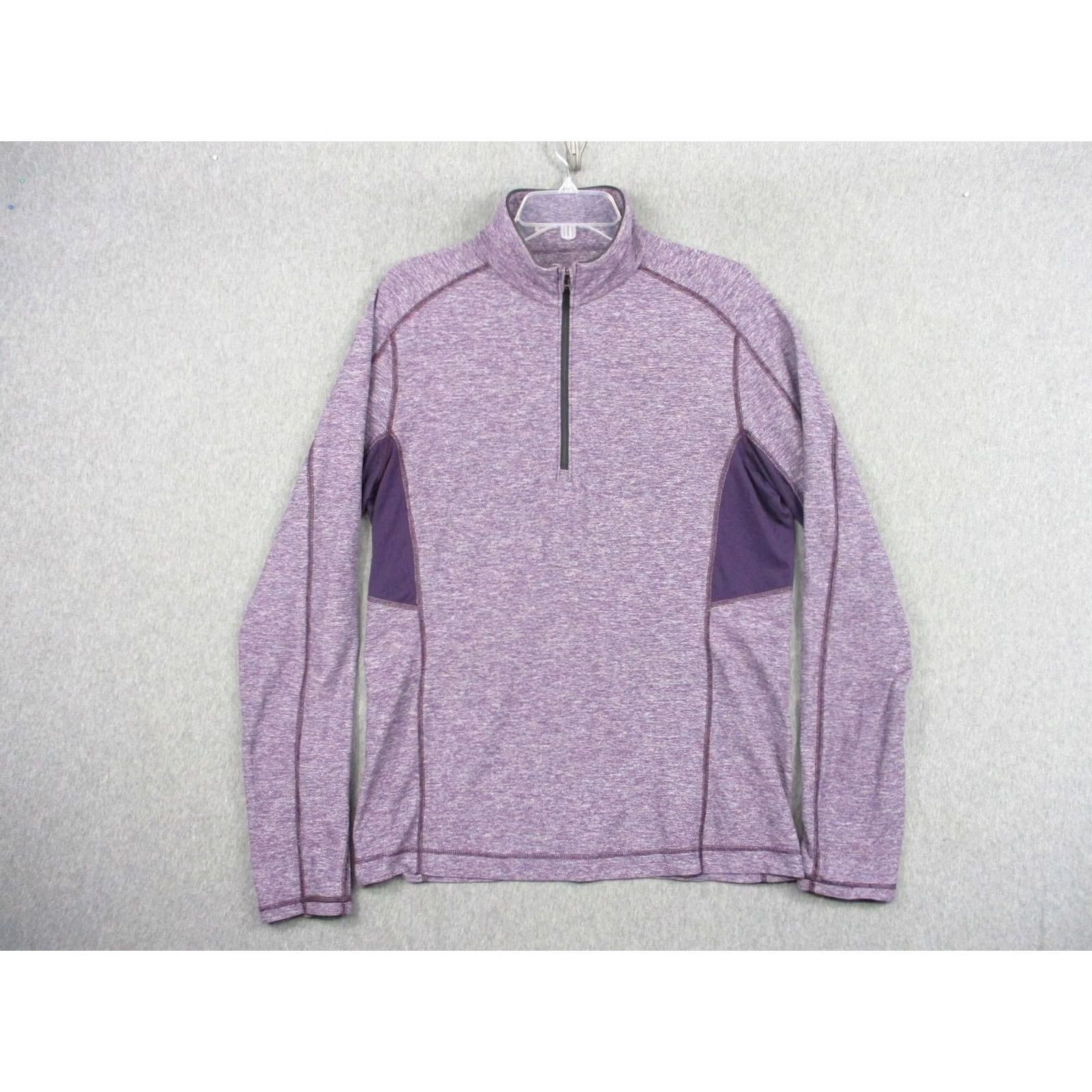 Lululemon Lululemon Shirt Womens Large Purple 1/4 Zip Thumbholes Zip Pocket Running Top Size L / US 10 / IT 46 - 2 Thumbnail