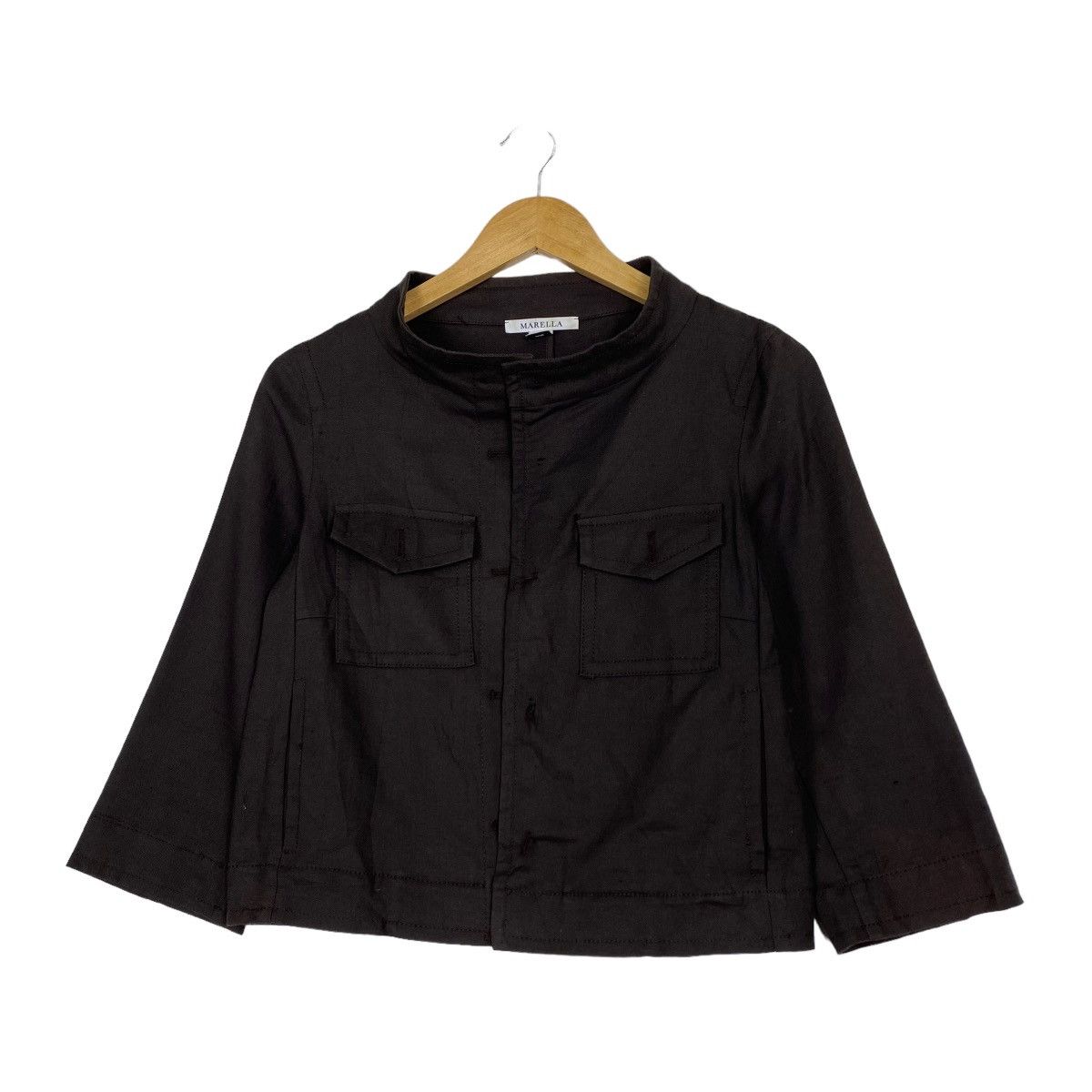 Marella Marella Cropped Jacket Inspired Comme Des Garson Tricot Size M / US 6-8 / IT 42-44 - 2 Thumbnail