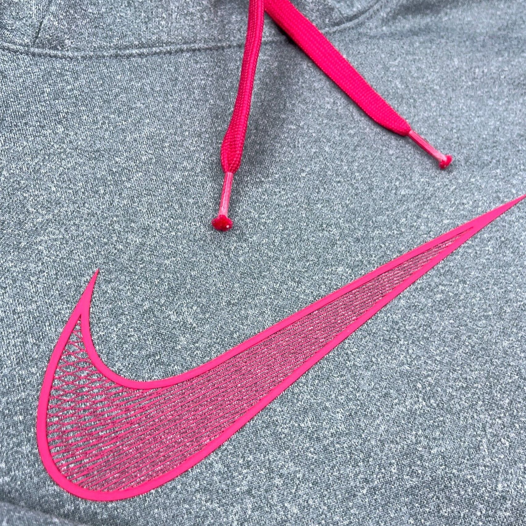 Nike Nike Hoodie Women M Gray Pink Sweatshirt Dri-Fit Performance Swoosh Logo Pullover Knit Casual Activewear Jacket Size M / US 6-8 / IT 42-44 - 3 Thumbnail