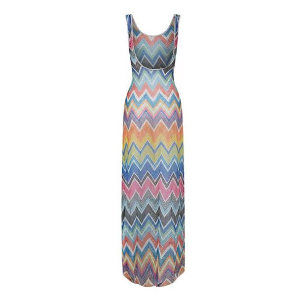 Missoni o1g2r1mq1124 Zigzag Long Dresse in Multicolor Size M / US 6-8 / IT 42-44 - 2 Thumbnail
