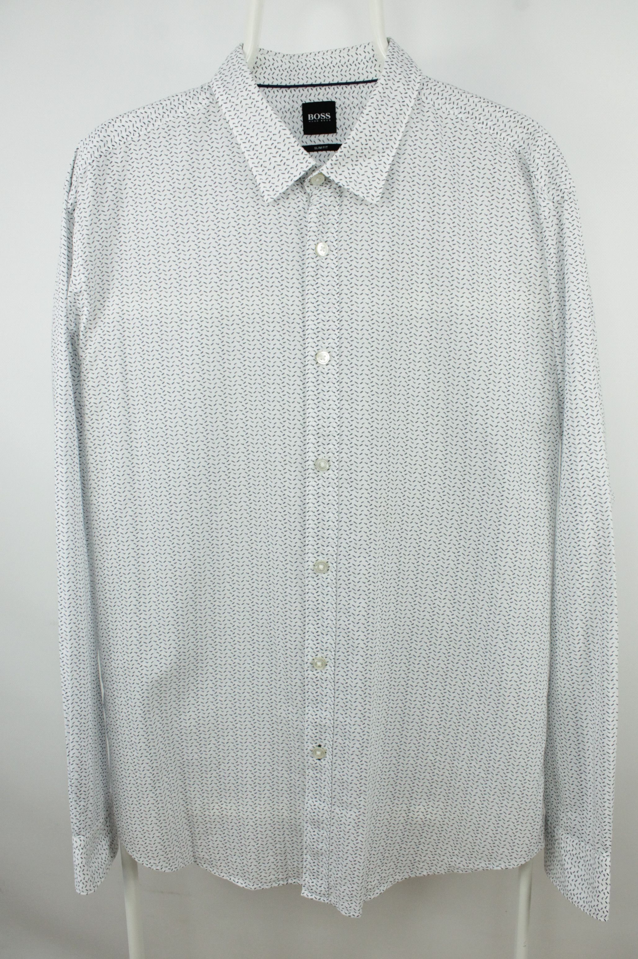 Designer × Hugo Boss Hugo Boss Match Point Cotton Slim Fit Dress Shirt Men's Size US XXL / EU 58 / 5 - 1 Thumbnail