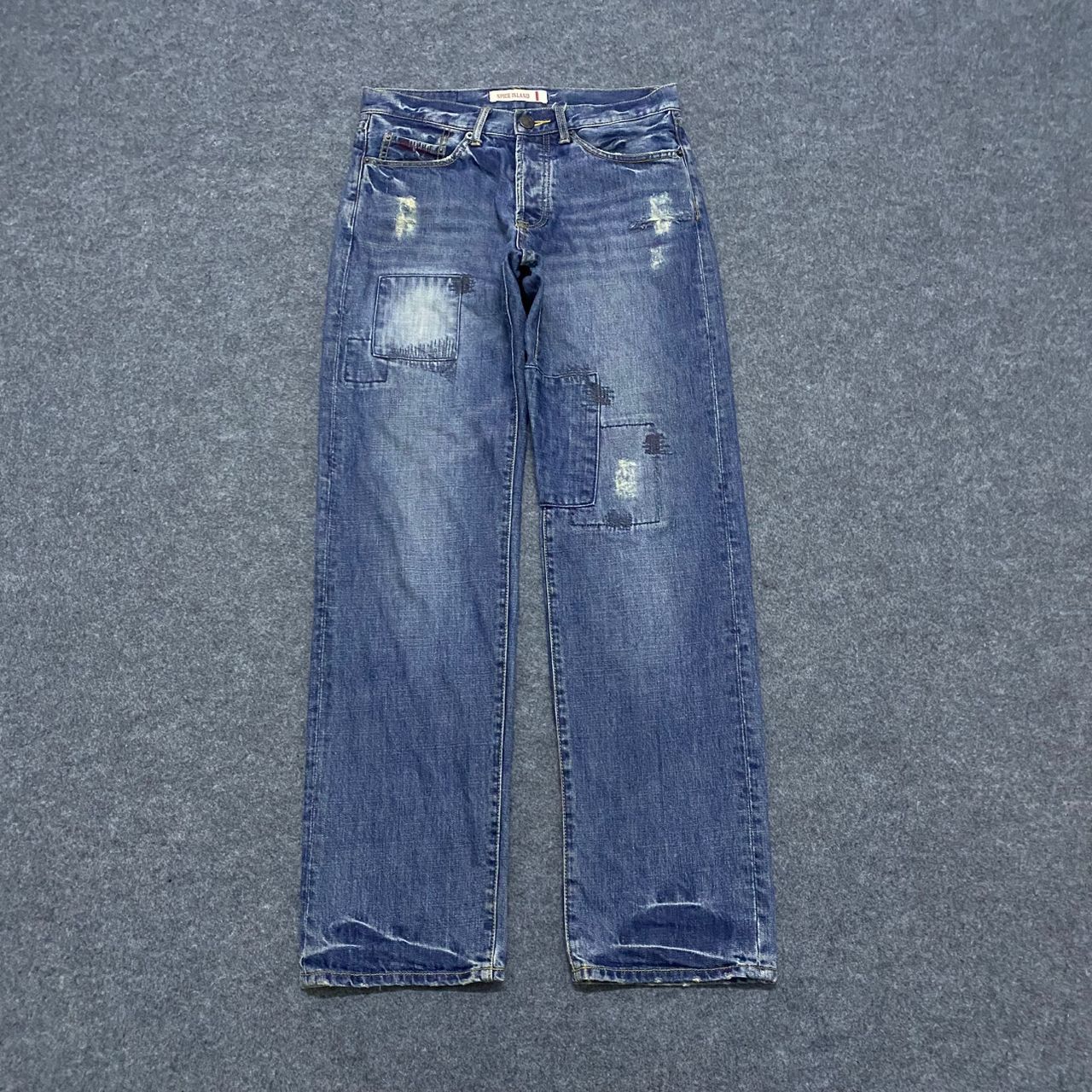 If Six Was Nine 💥Best Offer💥Spice Island Patchwork Distressed Denim Size US 32 / EU 48 - 1 Thumbnail