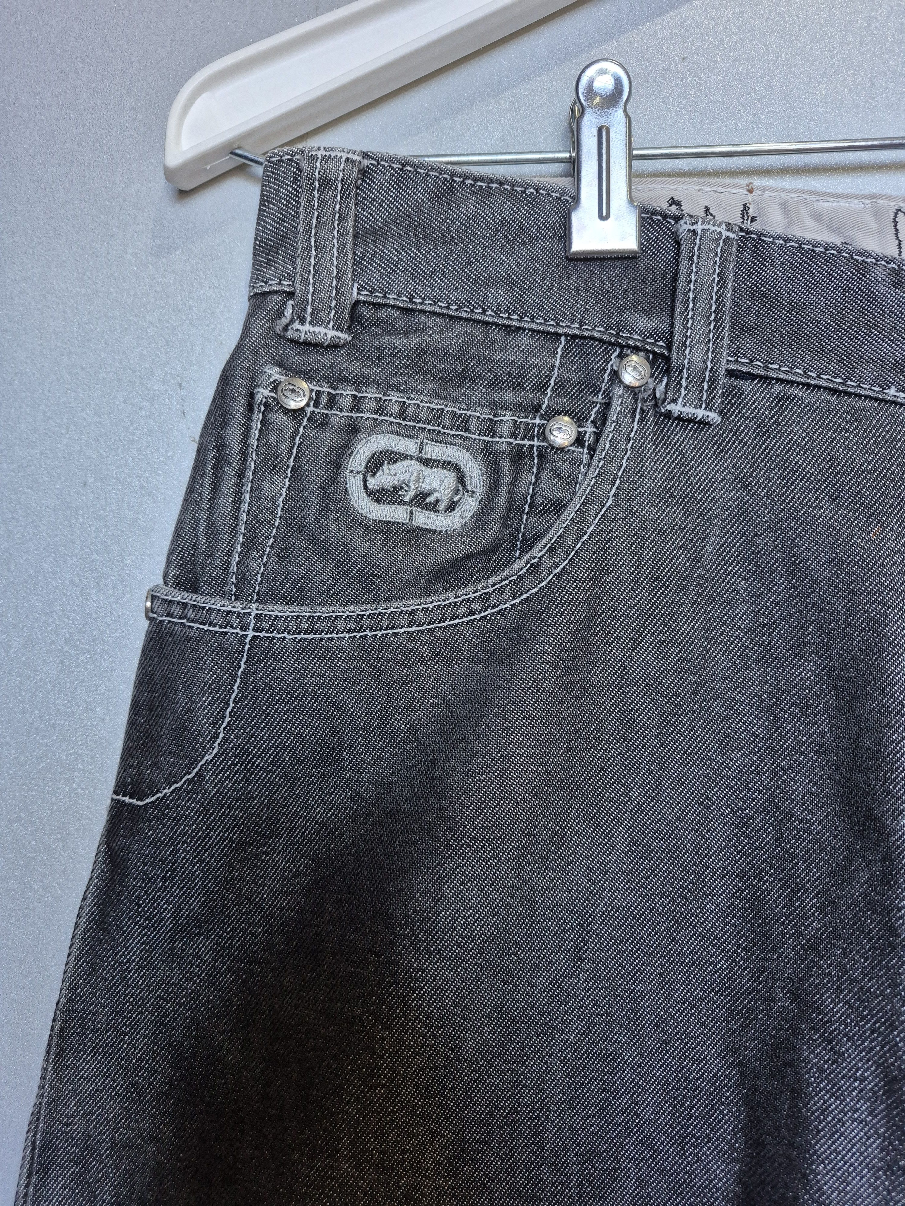 Ecko Unltd. Ecko Unltd jeans silver metallic baggy pants Y2K 5th An Size US 26 / EU 42 - 3 Thumbnail