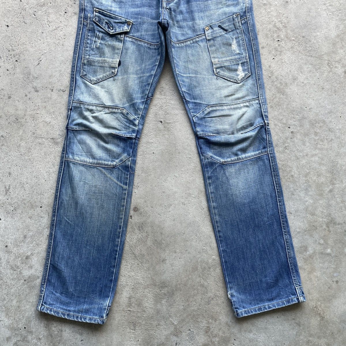 G-Star Rare🔥Vintage G-Star Raw Double Knee Denim Jeans Pants Faded Size US 32 / EU 48 - 5 Thumbnail