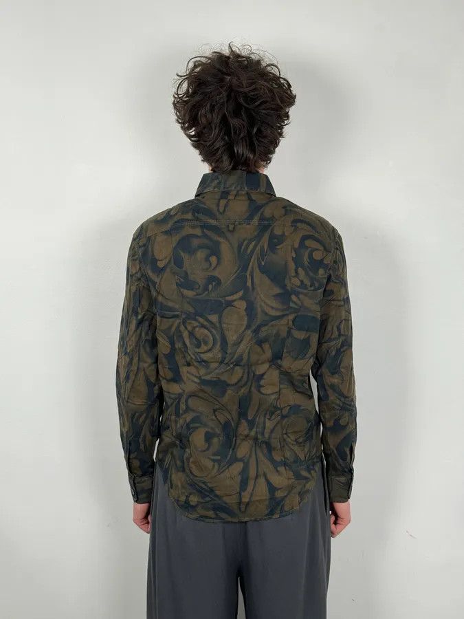 Gianfranco Ferre 2000s Gianfranco Ferré Brown Floral Print Shirt Size US M / EU 48-50 / 2 - 3 Thumbnail