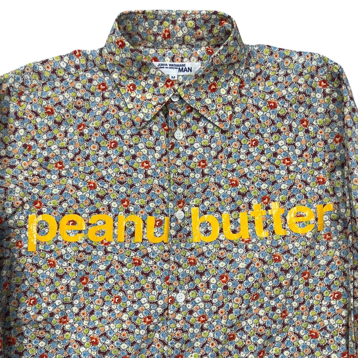 Junya Watanabe JUNYA WATANABE MAN 02SS peanut butter Flower Printed Shirts Size US M / EU 48-50 / 2 - 2 Thumbnail