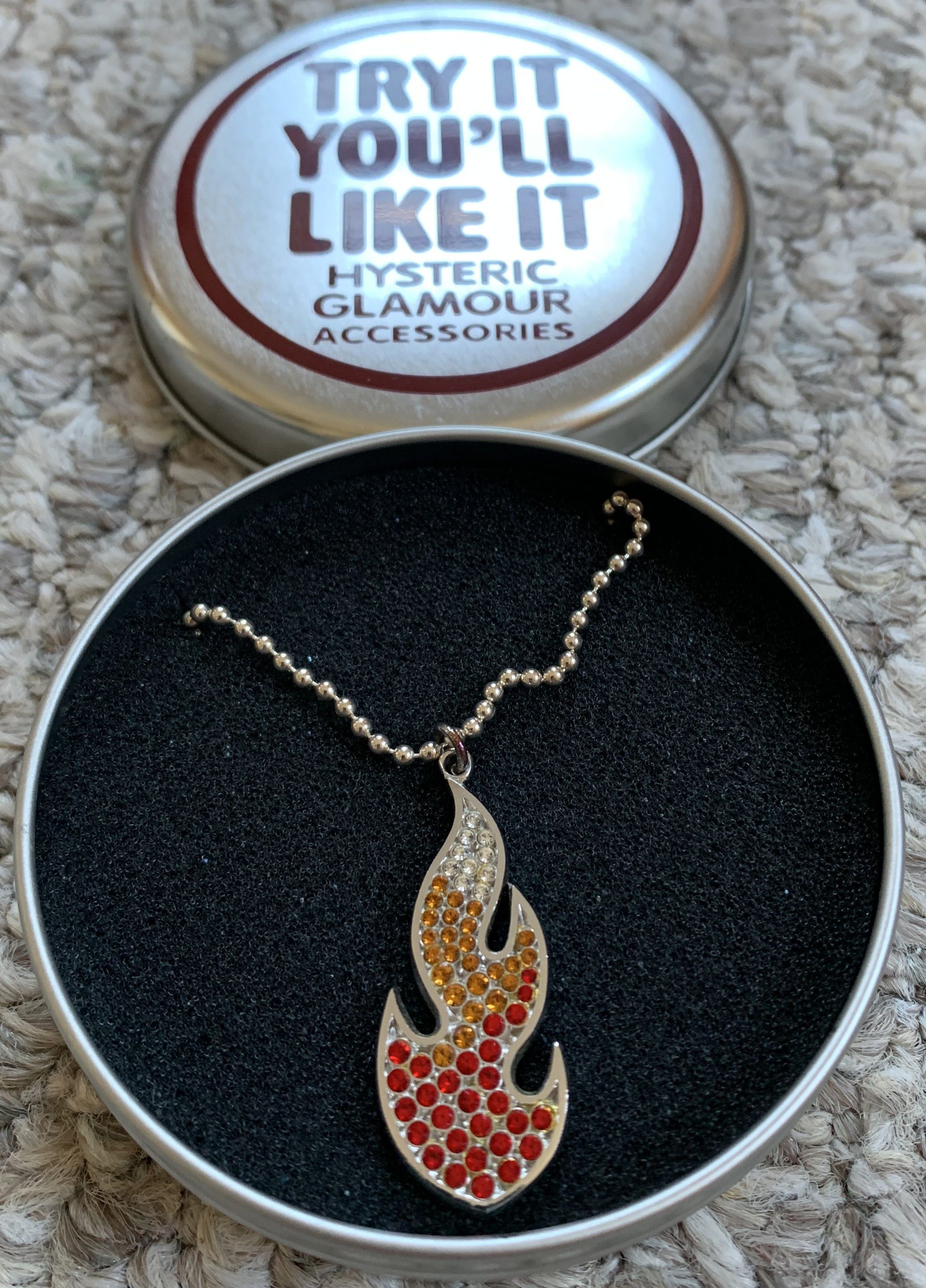 Hysteric Glamour × Swarovski Hysteric Glamour Sterling Silver Swarovski Flame Necklace Size ONE SIZE - 1 Thumbnail