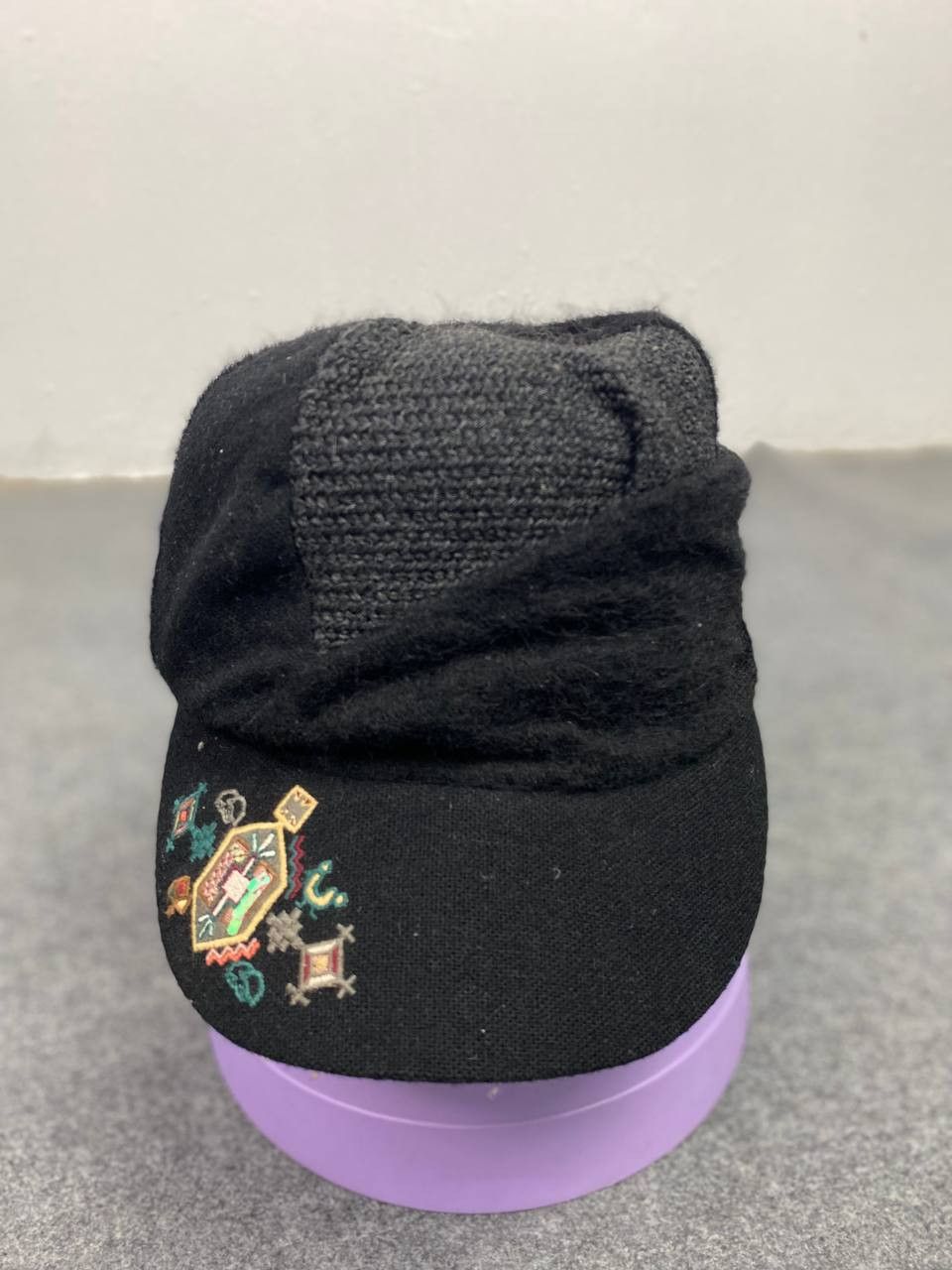 image of Avant Garde x Ca4La s Wool Cap Nice Design in Black, Men's