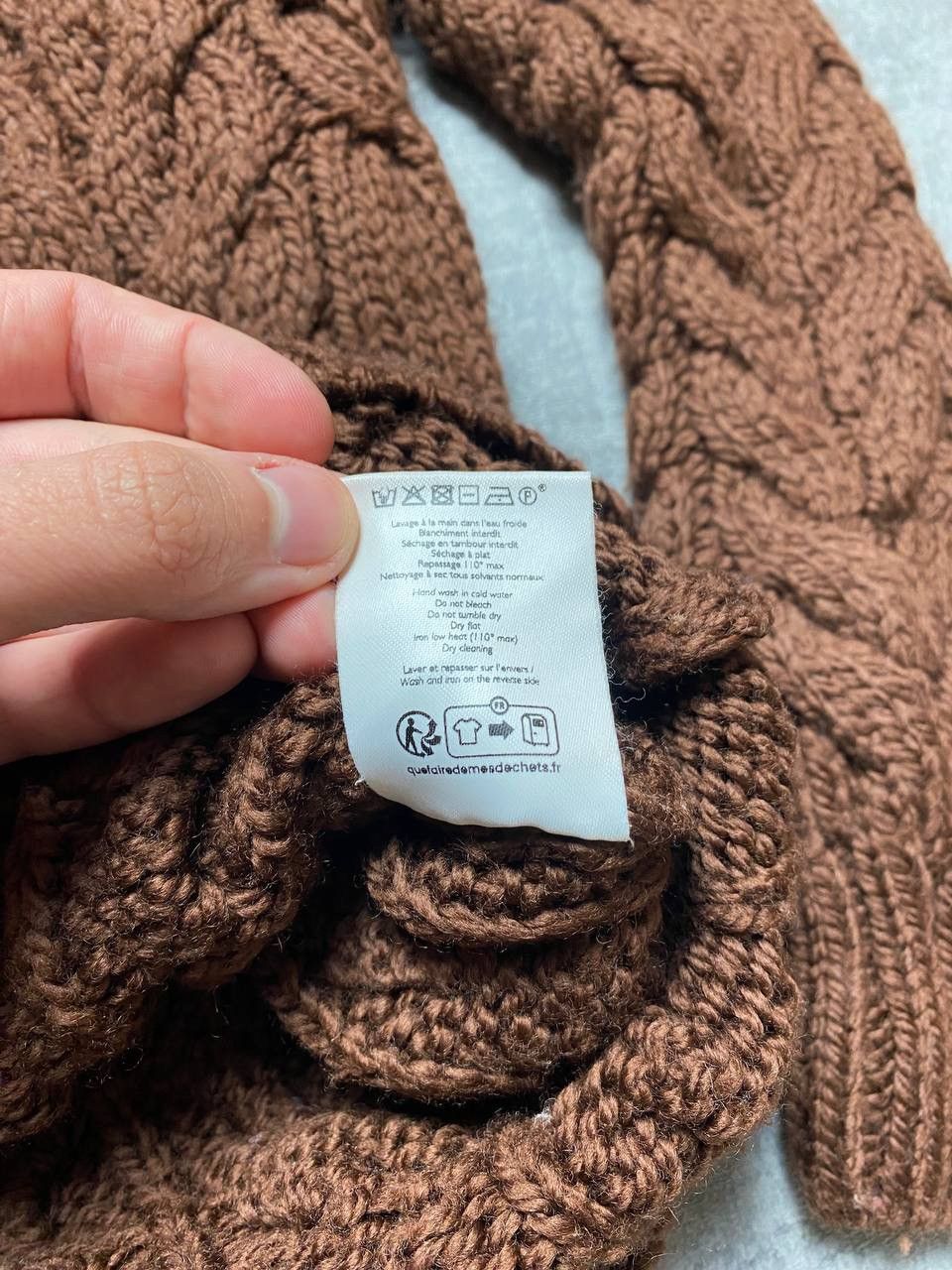 Sezane Ia Maille Sezane Wool coarse knitted brown Sweater Size S / US 4 / IT 40 - 7 Thumbnail
