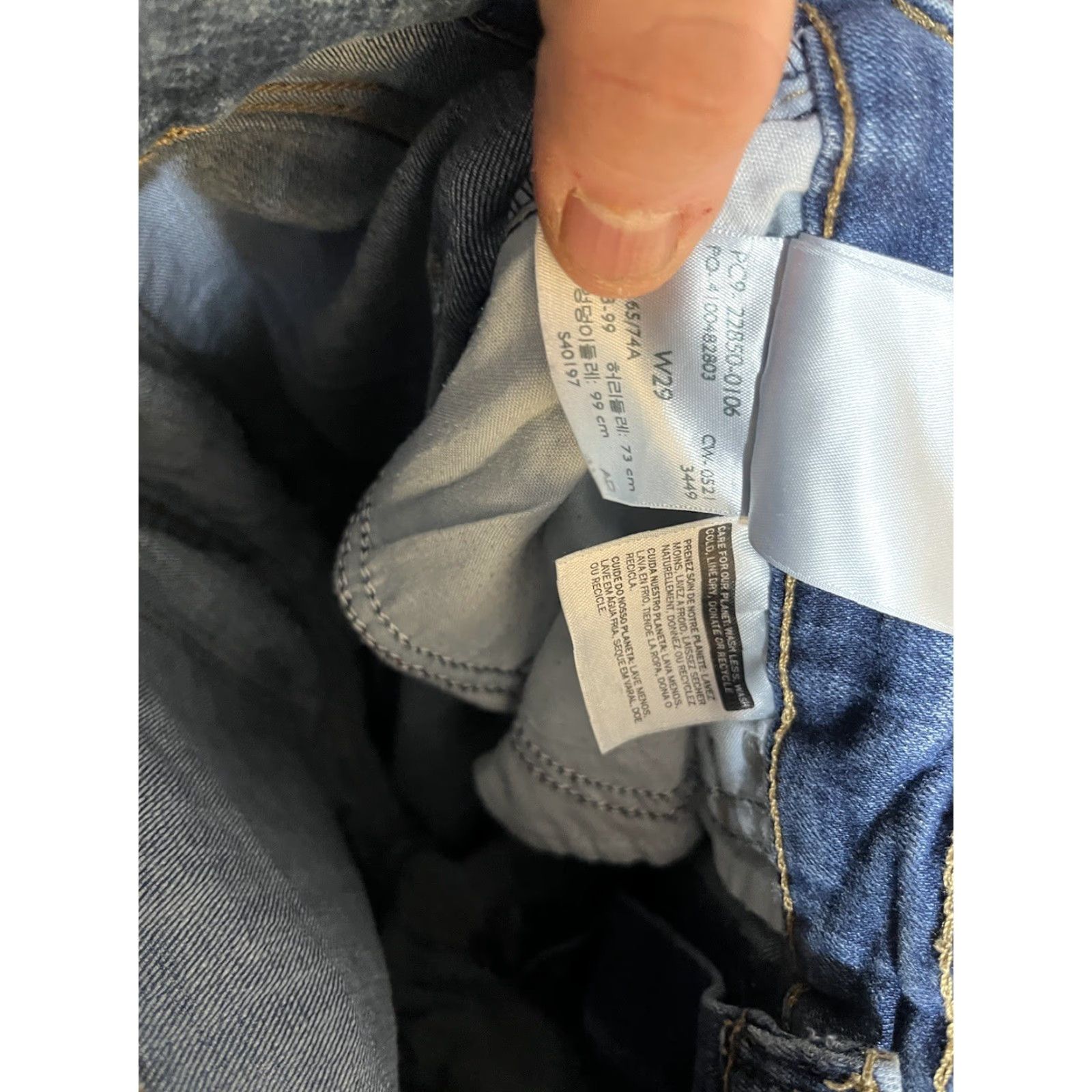 Levi's VINTAGE Levi's 721 High-Rise Skinny Women's Jeans 29x26 Blue Medium Wash Regular 29 Inseam 26 in Women Jeans Stretch Button Zipper Pacific Size 29" - 6 Thumbnail