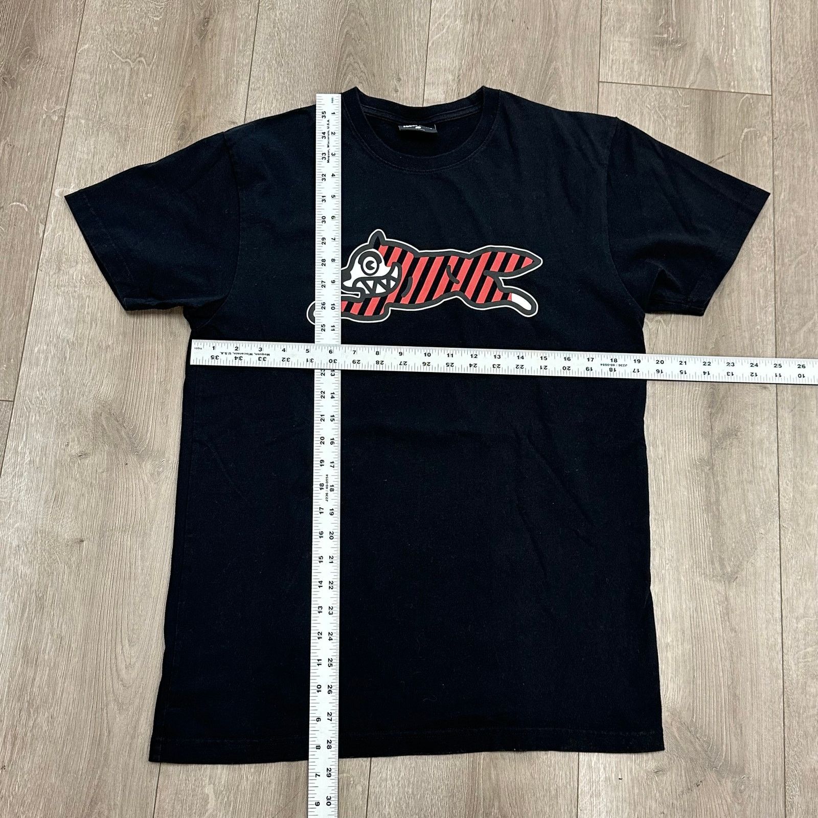 Icecream Ice Cream Running Dog Striped red Black Tee T Shirt Medium Size US M / EU 48-50 / 2 - 2 Thumbnail