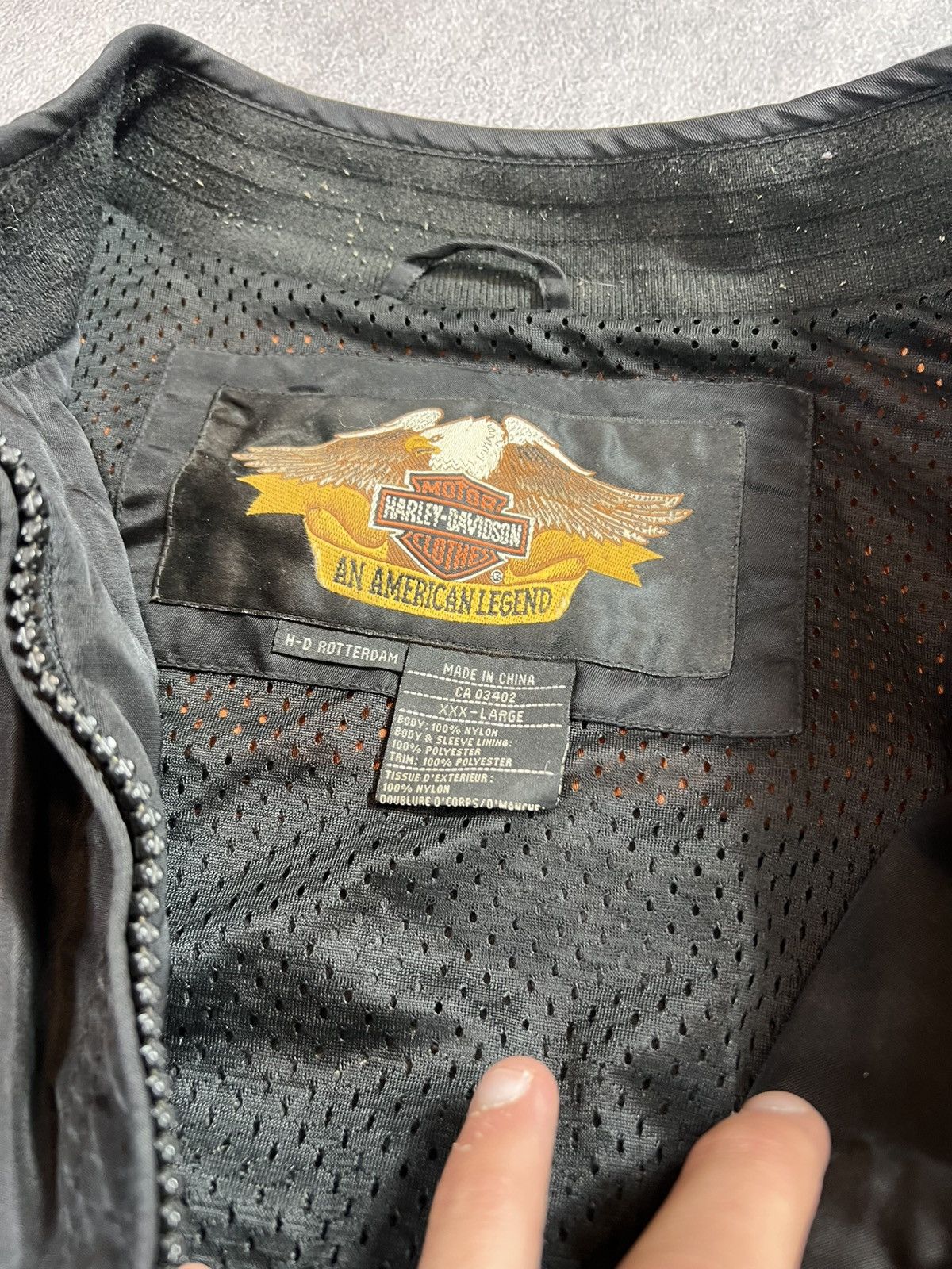 Harley Davidson 🔥VINTAGE Y2K HYPE HARLEY-DAVIDSON NYLON BOMBER MENS JACKET Size US XXL / EU 58 / 5 - 9 Thumbnail
