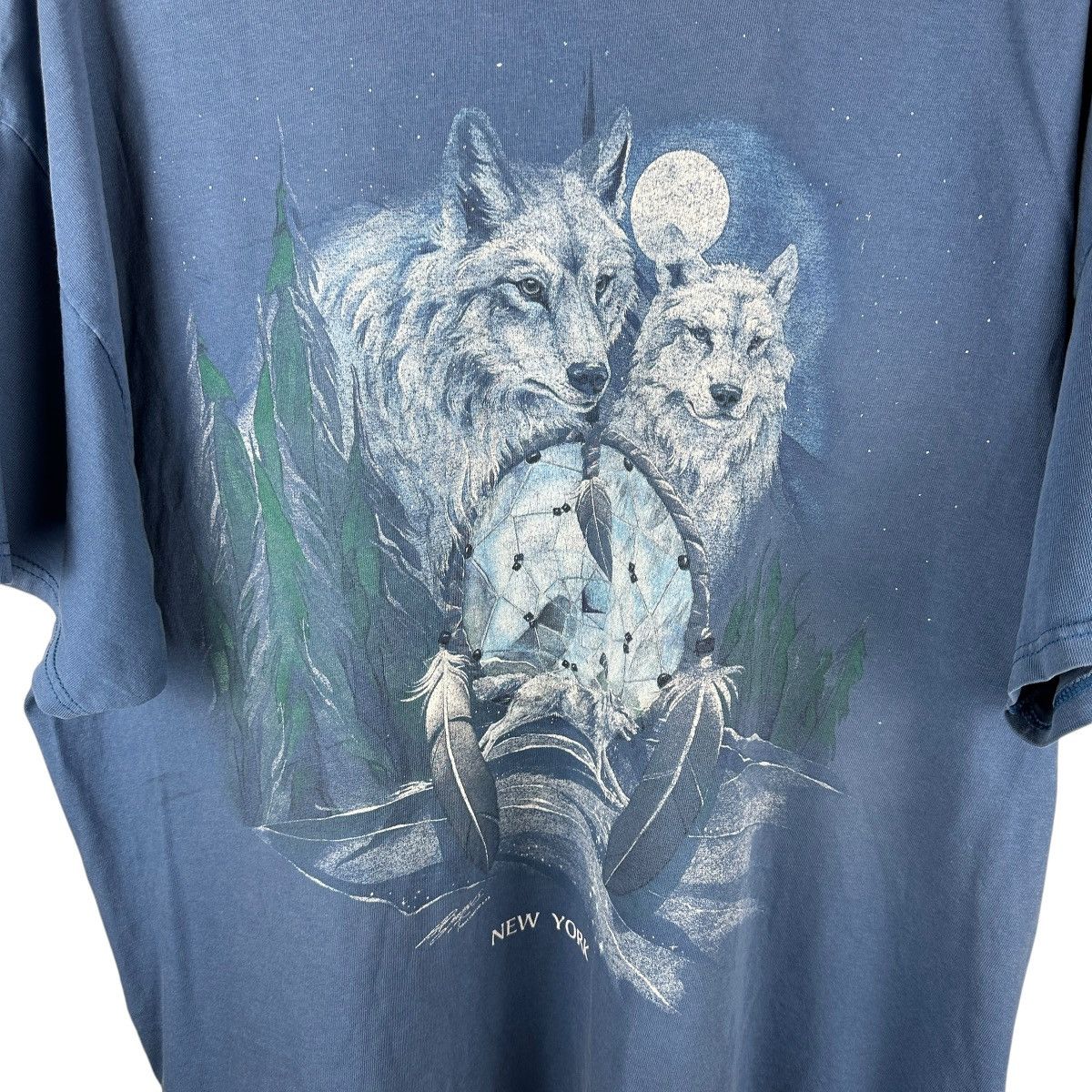 Vintage Vintage Y2K New York Wolf Animal Nature Shirt Size US XXL / EU 58 / 5 - 2 Thumbnail