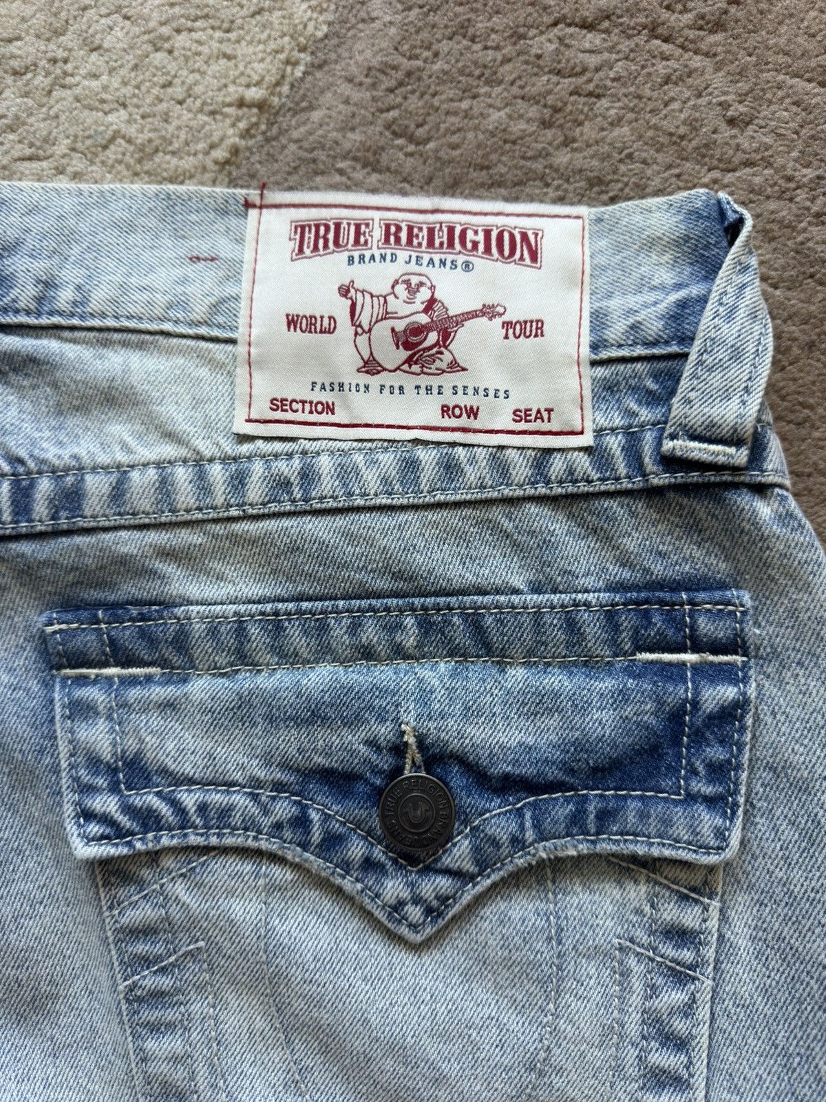 True Religion True Religion Vinny Ultra Baggy Distressed Jeans Washed Blue Size US 32 / EU 48 - 4 Thumbnail