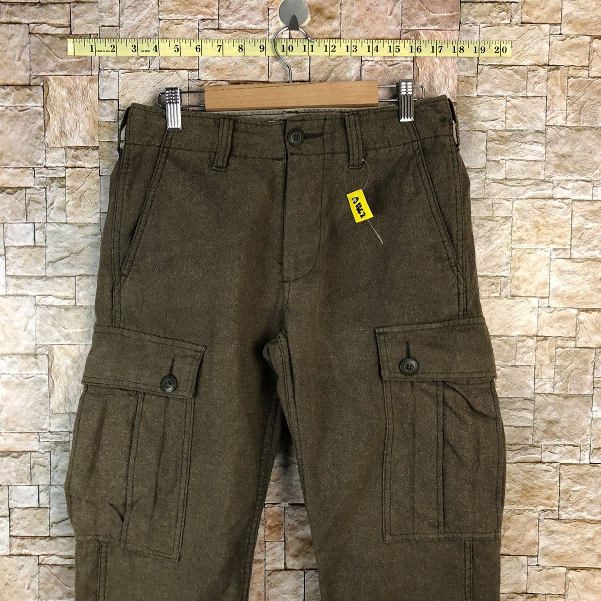Japanese Brand Back Number Brown Cargo Multipocket Pants #A1162 Size US 27 - 4 Thumbnail