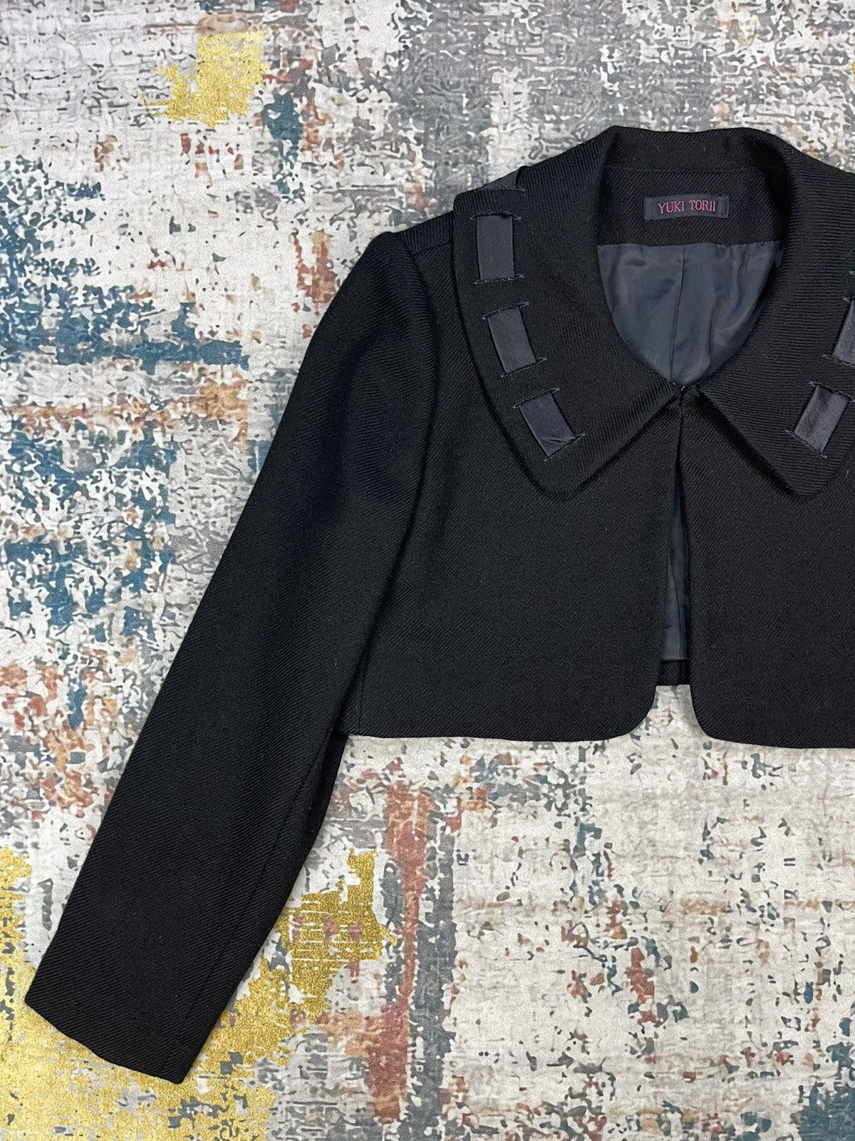 Japanese Brand Yuki Torii Wool Cropped Blazer Jackets Size M / US 6-8 / IT 42-44 - 2 Thumbnail
