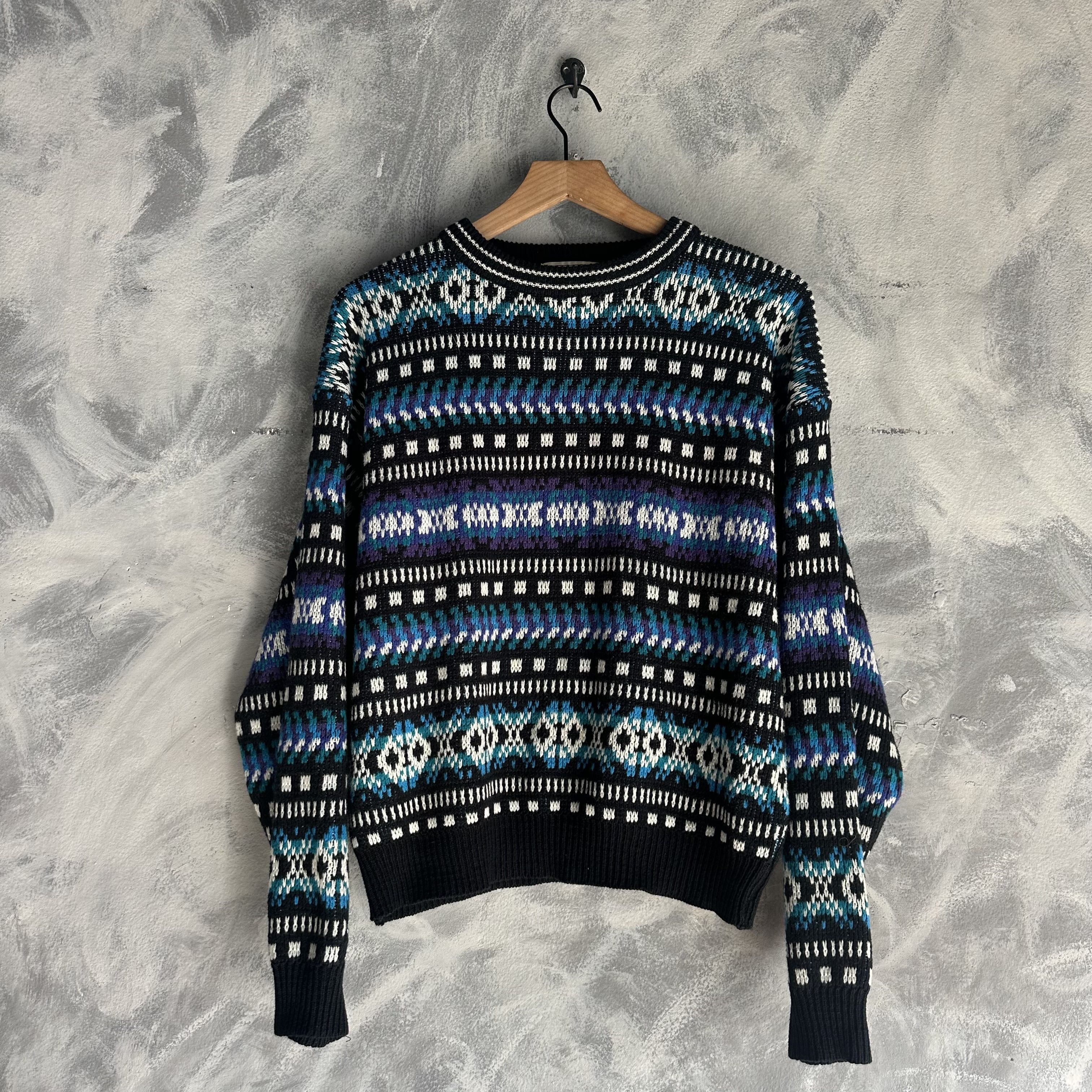 Other Vintage Trend Basics Knit Sweater Men's M Patterned Size US M / EU 48-50 / 2 - 1 Thumbnail