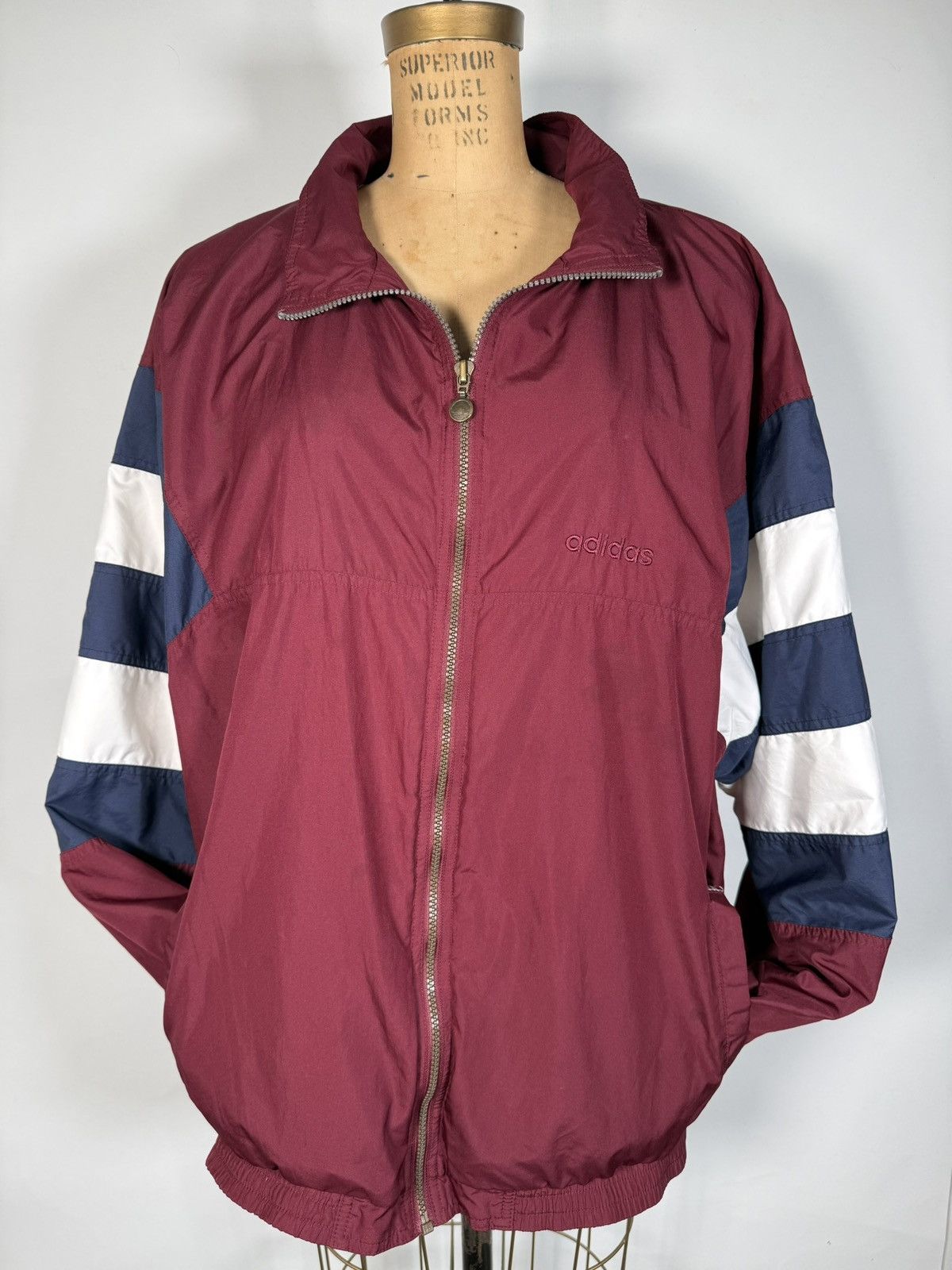 Adidas Vintage 90s Adidas Nylon Windbreaker Size US XL / EU 56 / 4 - 1 Thumbnail