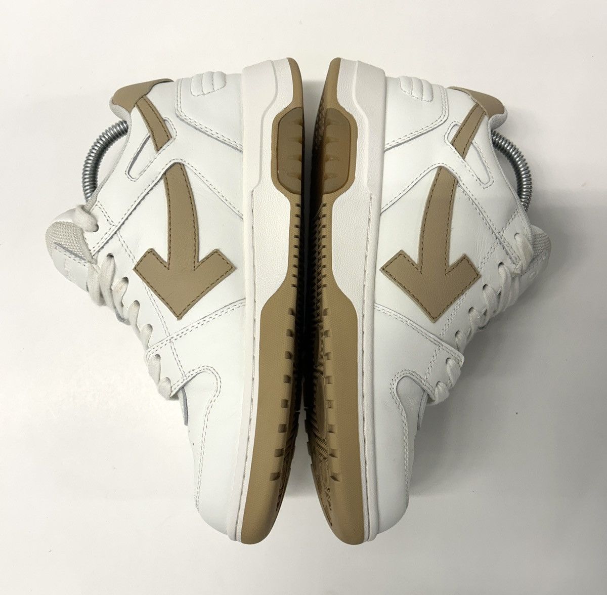 Off-White Off-White Out Of Office Calf Leather ‘White Beige’ Size: 38 Size US 8 / IT 38 - 3 Thumbnail
