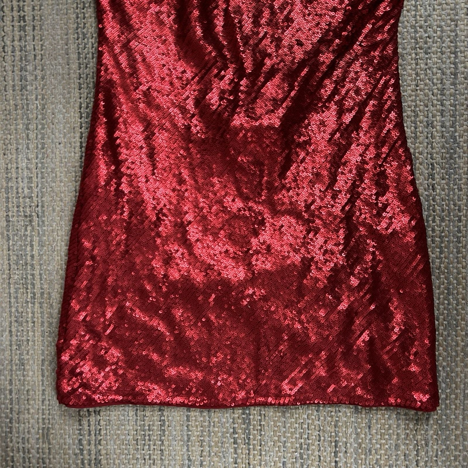 Zara Zara Womens Maroon Red Sequins Sequin Sleeveless Mini Party Size XS / US 0-2 / IT 36-38 - 9 Thumbnail