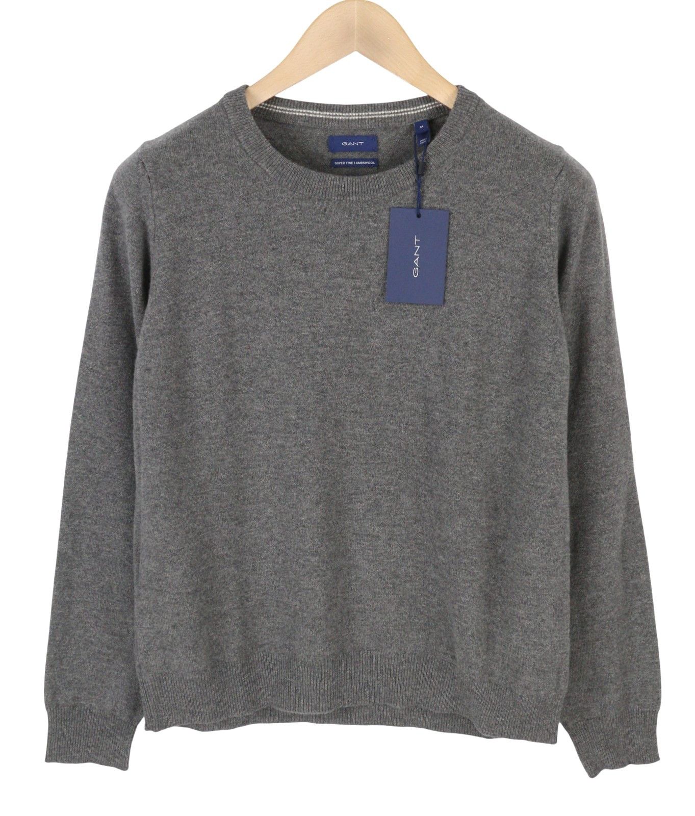 SUPERFINE LAMBSWOOL C-NECK L Dark Grey Melange 88102