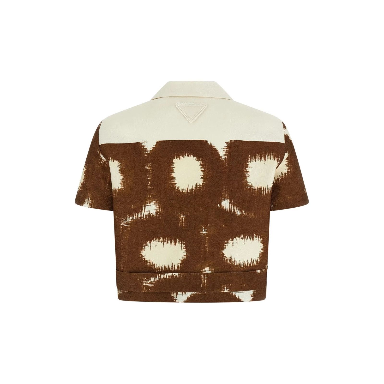 Prada Prada Canvas Patch Brown Cotton Shirt New And Authentic (Wom Size M / US 6-8 / IT 42-44 - 2 Thumbnail