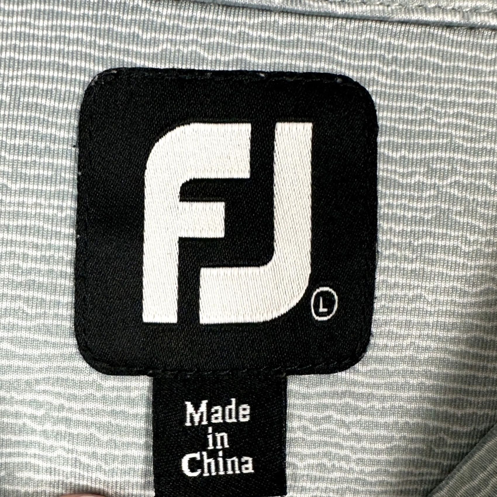 Footjoy FootJoy Polo Golf Shirt Adult Mens Large Gray Rugby Stretch Short Sleeve Logo Size US L / EU 52-54 / 3 - 4 Thumbnail