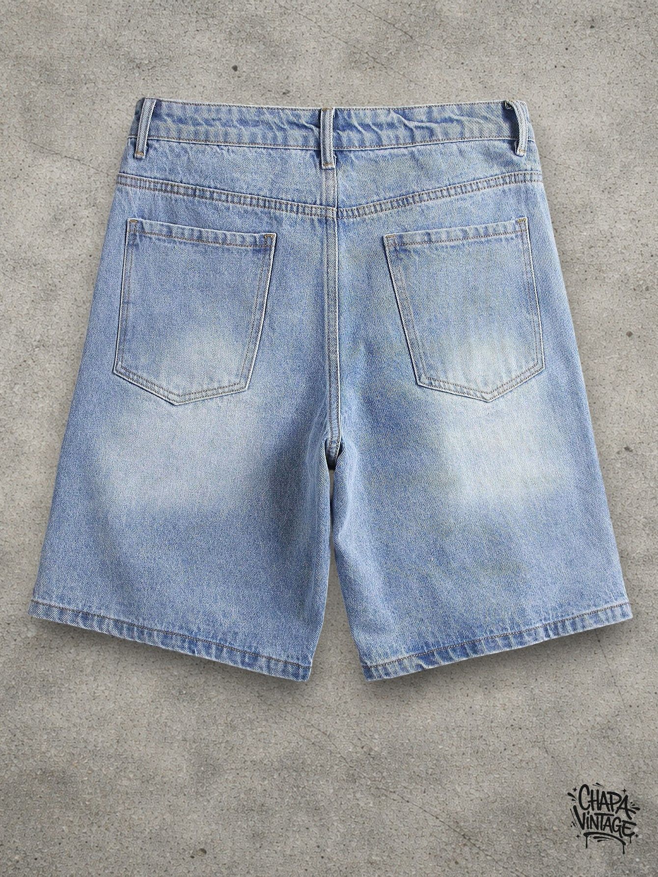 Japanese Brand Denim washed shorts Size US 32 / EU 48 - 3 Thumbnail