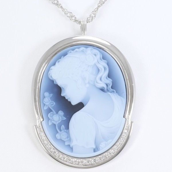 Luxuness Pt900 Pt850 2Way Jewelry Metal Necklace in Silver, Women's