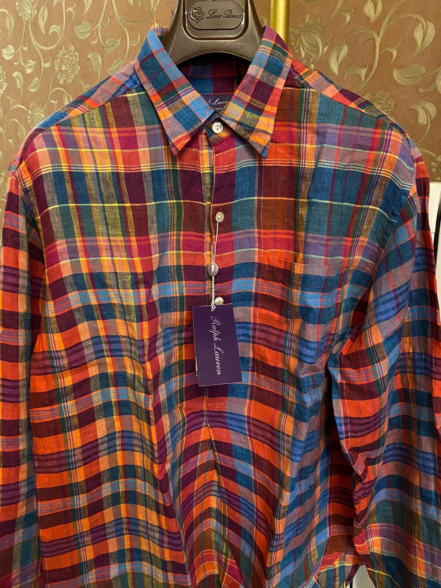 Ralph Lauren Ralph Lauren Purple Label 100% Linen Shirt M Italy Size US M / EU 48-50 / 2 - 2 Thumbnail