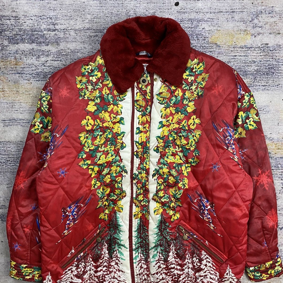 Versace Vintage 90s Versace sport floral ski jacket Size US L / EU 52-54 / 3 - 4 Thumbnail