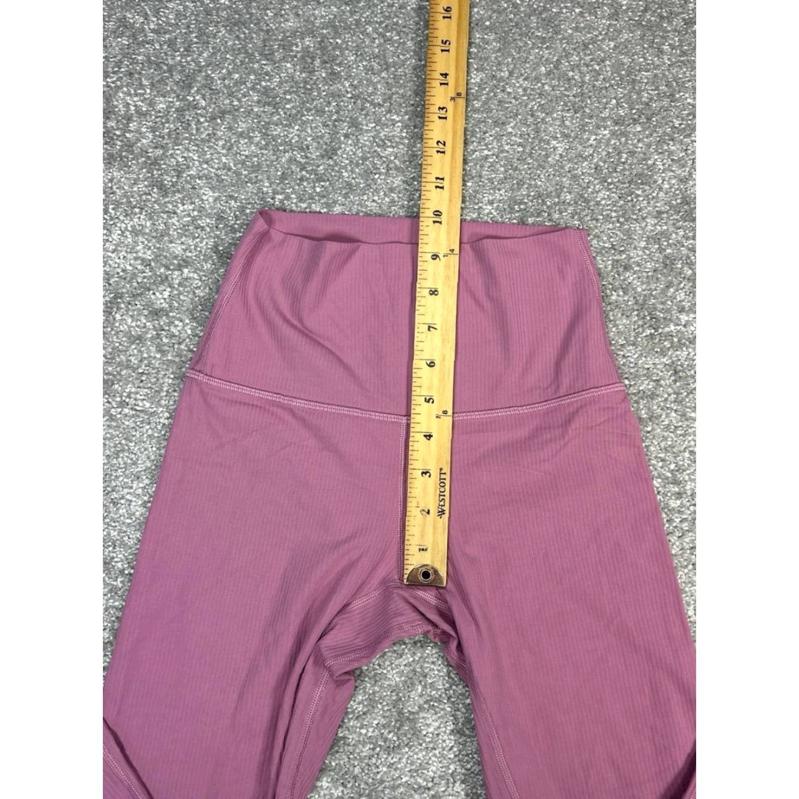 Lululemon Align Ribbed High Rise Pants Womens 4 Pink Logo Stretch Yoga