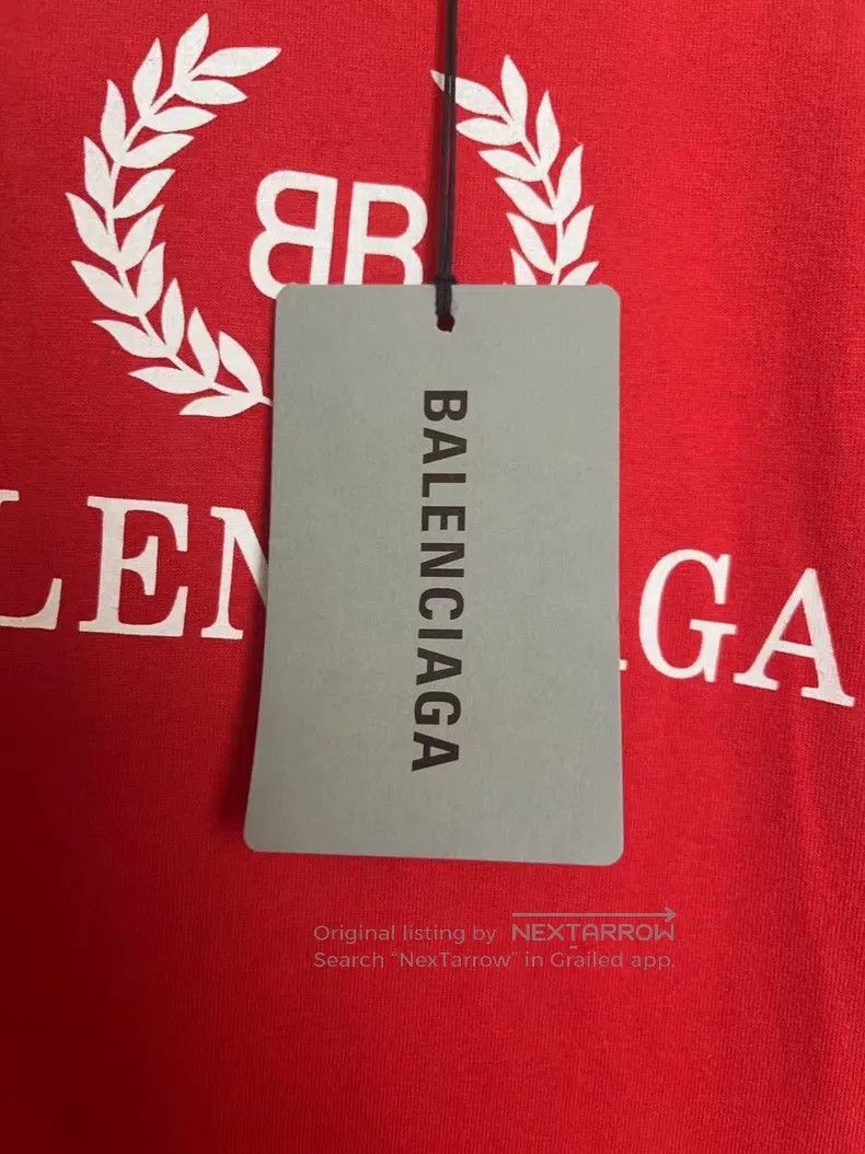 Balenciaga Balenciaga Red Wheat Pattern Short Sleeve, Size S Size US S / EU 44-46 / 1 - 2 Thumbnail