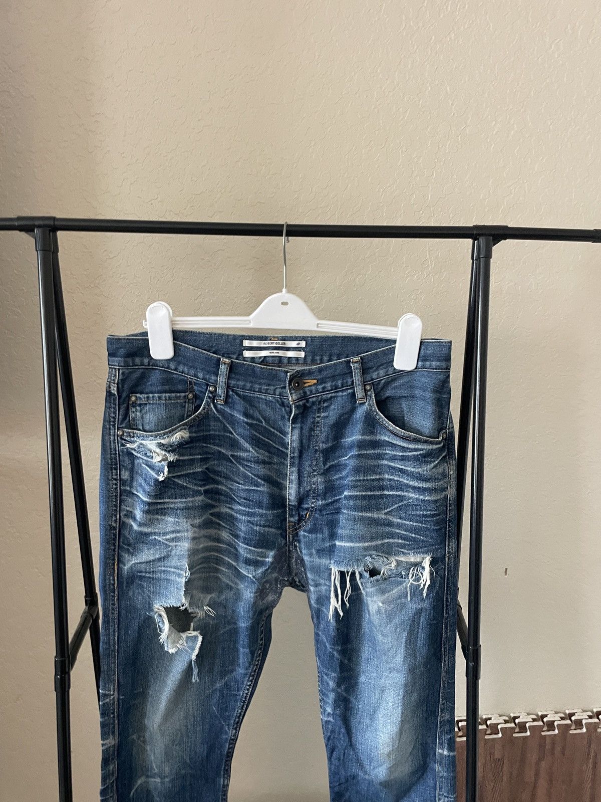 Robert Geller Distressed torn Cropped Jeans Size US 34 / EU 50 - 2 Thumbnail